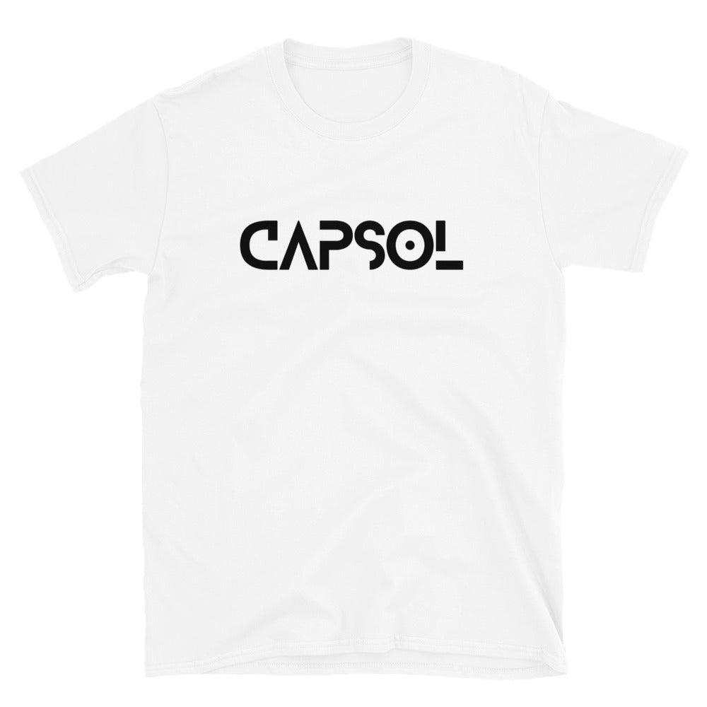 CapSol (front) - black text - print - Short-Sleeve Unisex T-Shirt - Gildan