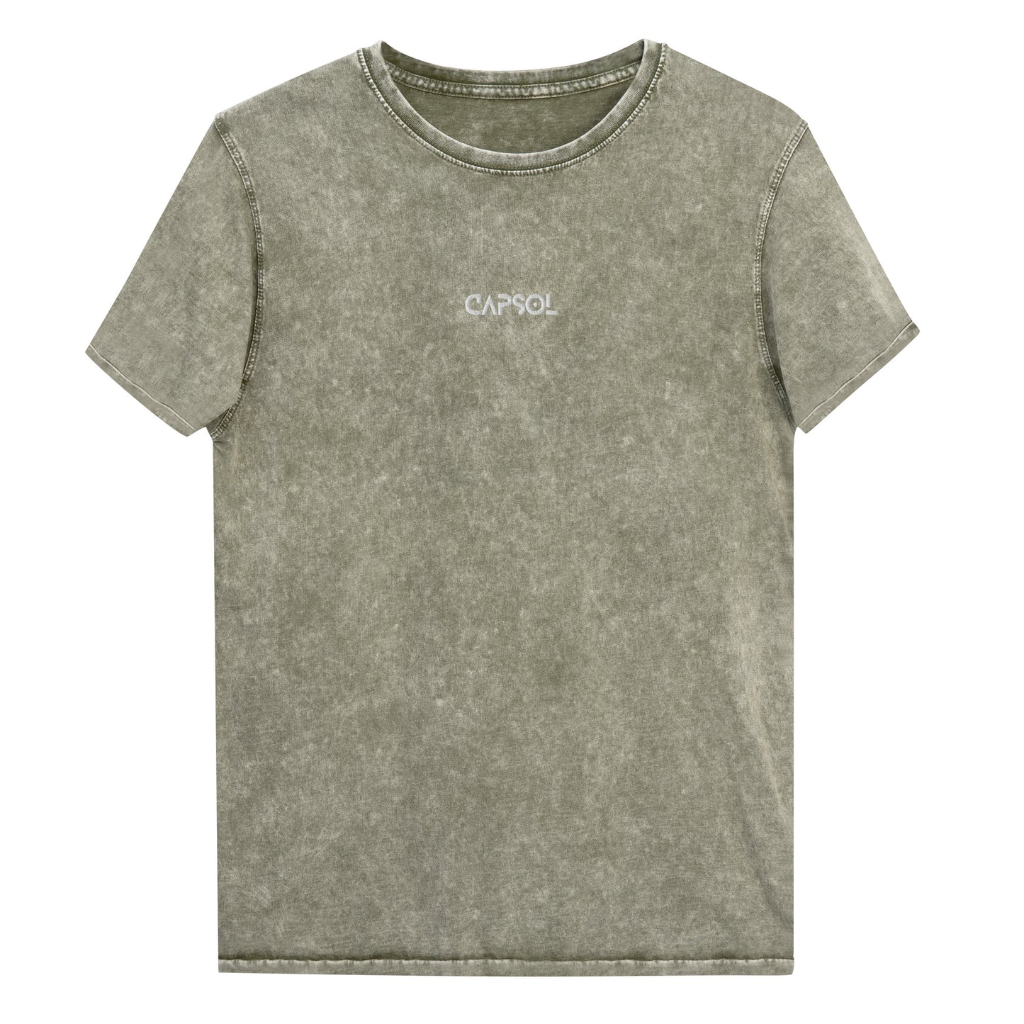 CapSol (front) - white thread - Denim T-Shirt