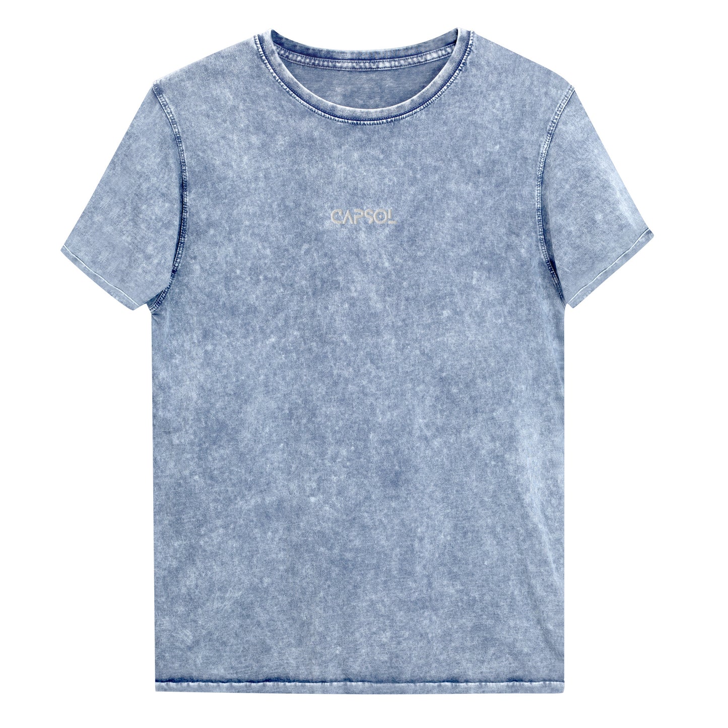 CapSol (front) - white thread - Denim T-Shirt