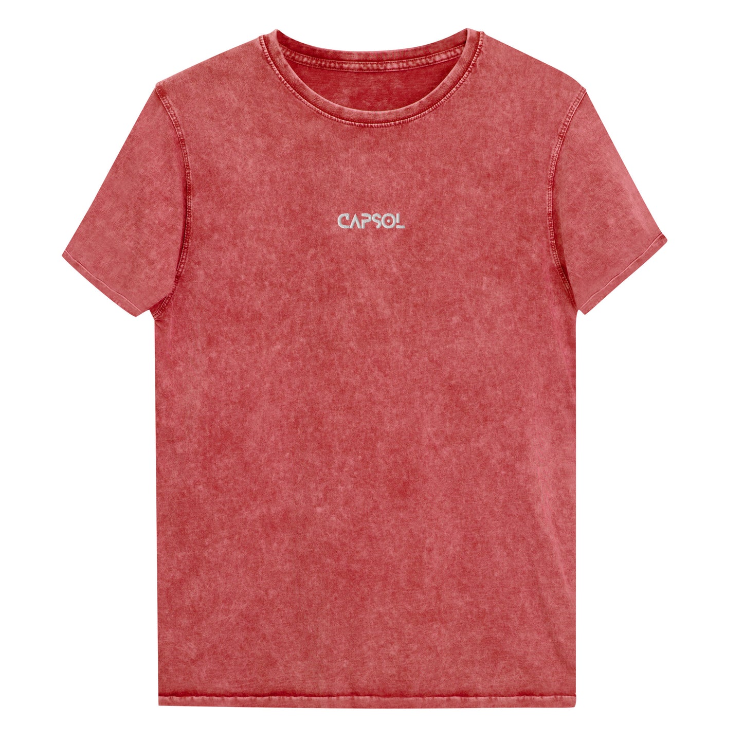 CapSol (front) - white thread - Denim T-Shirt