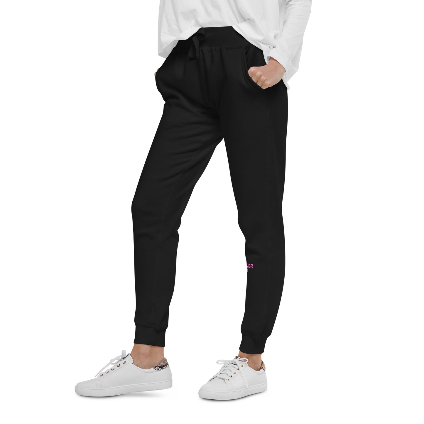 Whatever it takes (front left) - pink thread - Women's fleece sweatpants