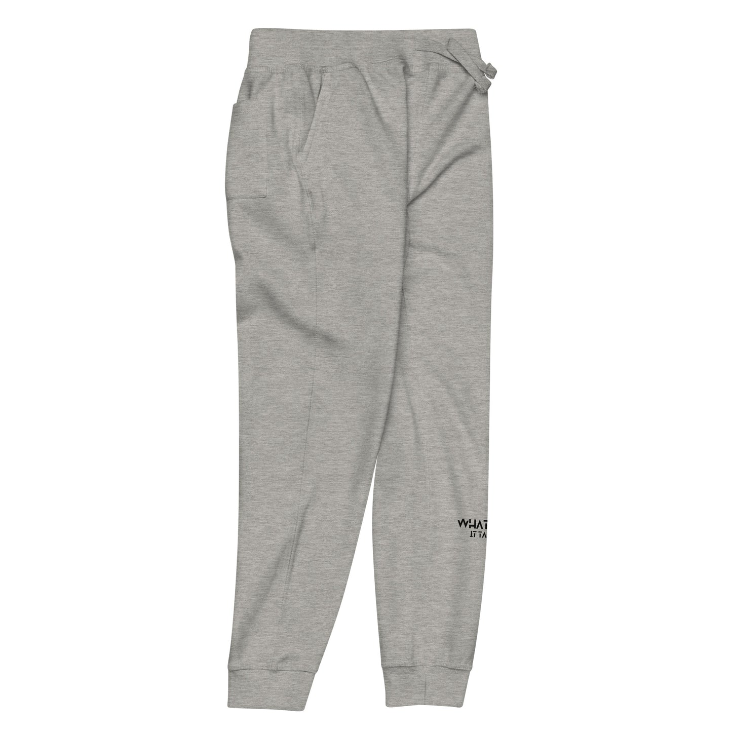 Whatever it takes (front left) - black thread - fleece sweatpants