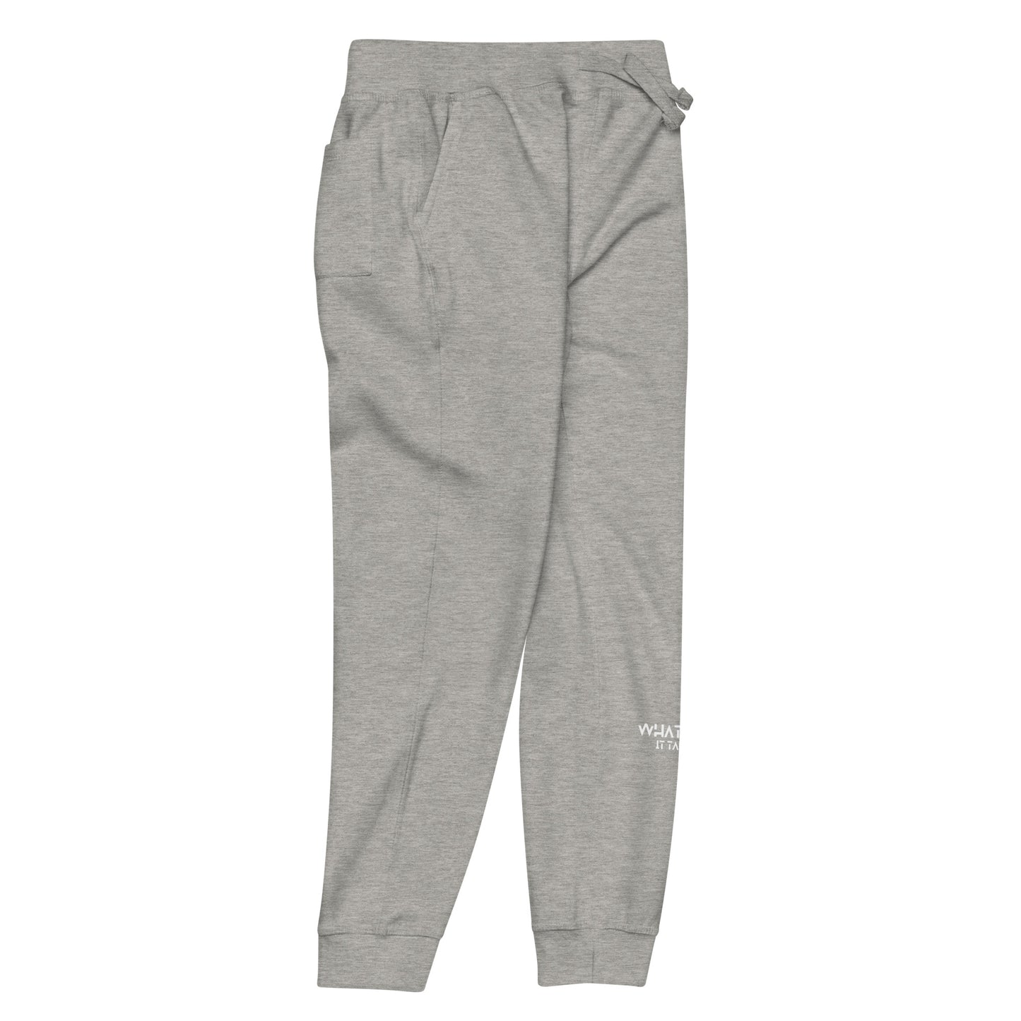 Whatever it takes (front left) - white thread - fleece sweatpants