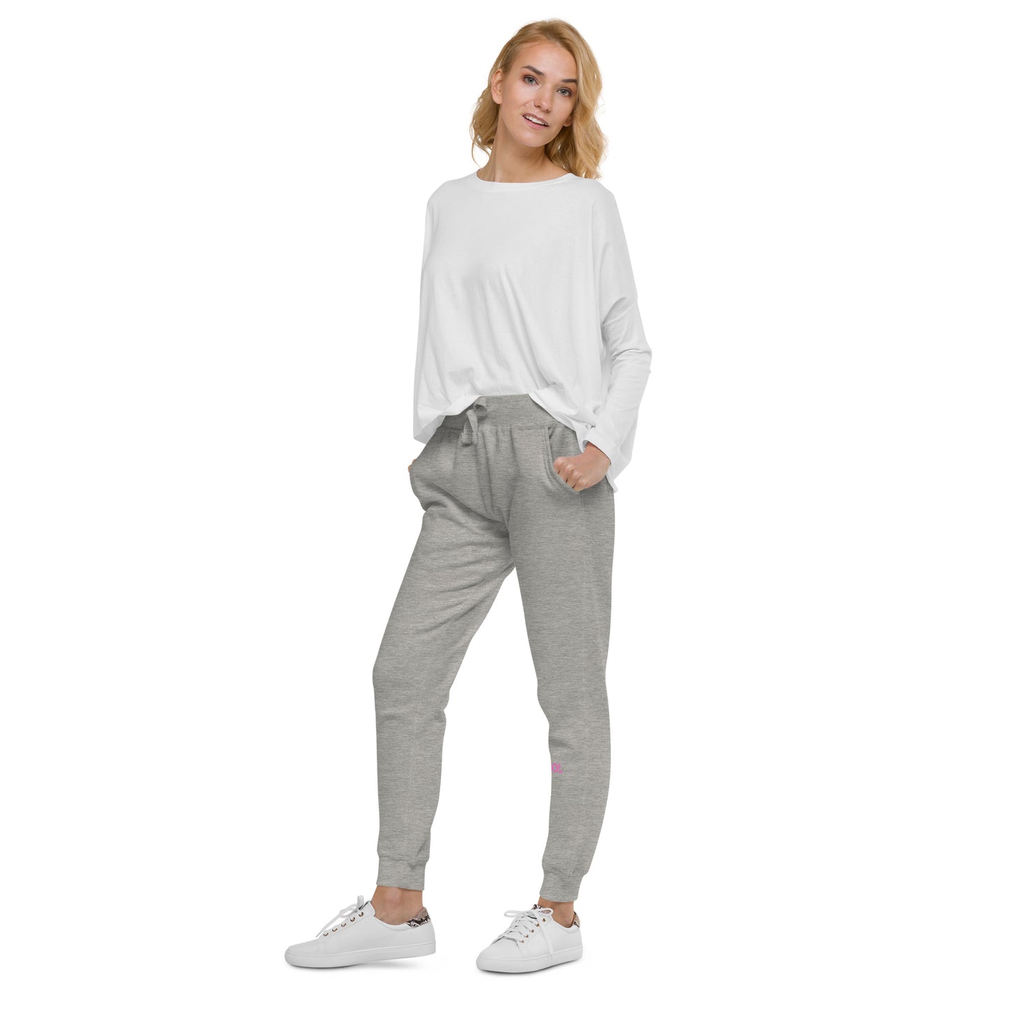 CapSol (front left) - pink thread - Women's fleece sweatpants