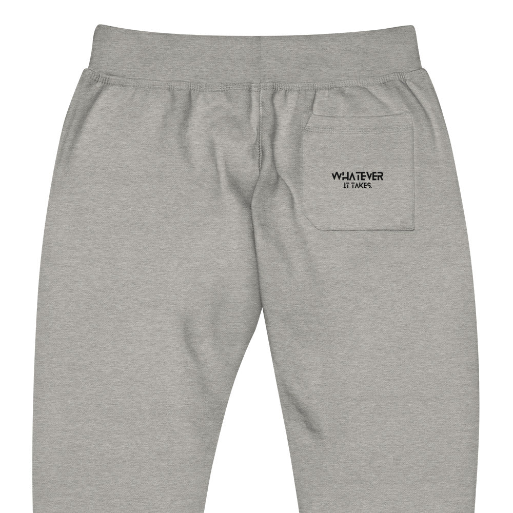 Whatever it takes (pocket) - black thread - fleece sweatpants