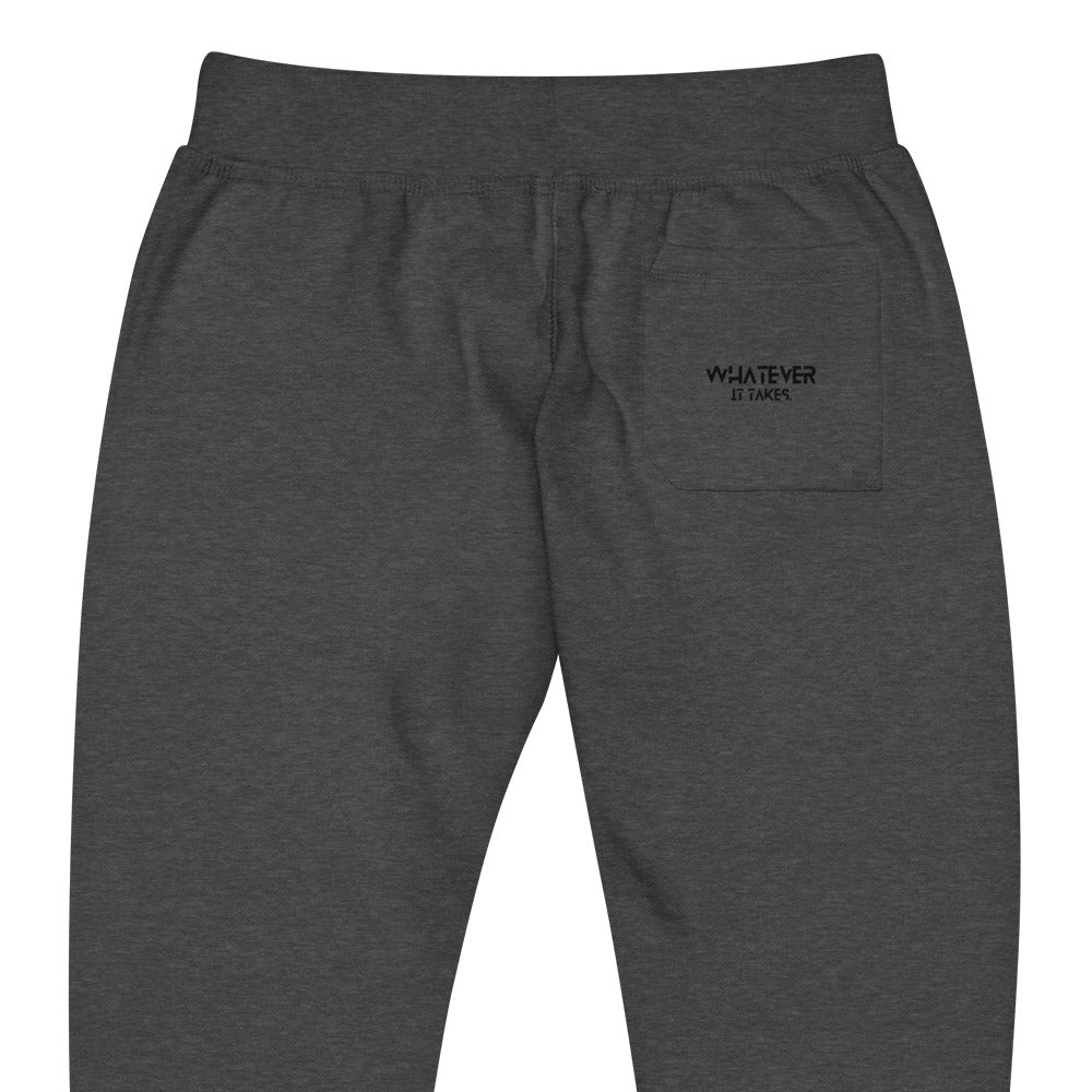 Whatever it takes (pocket) - black thread - fleece sweatpants