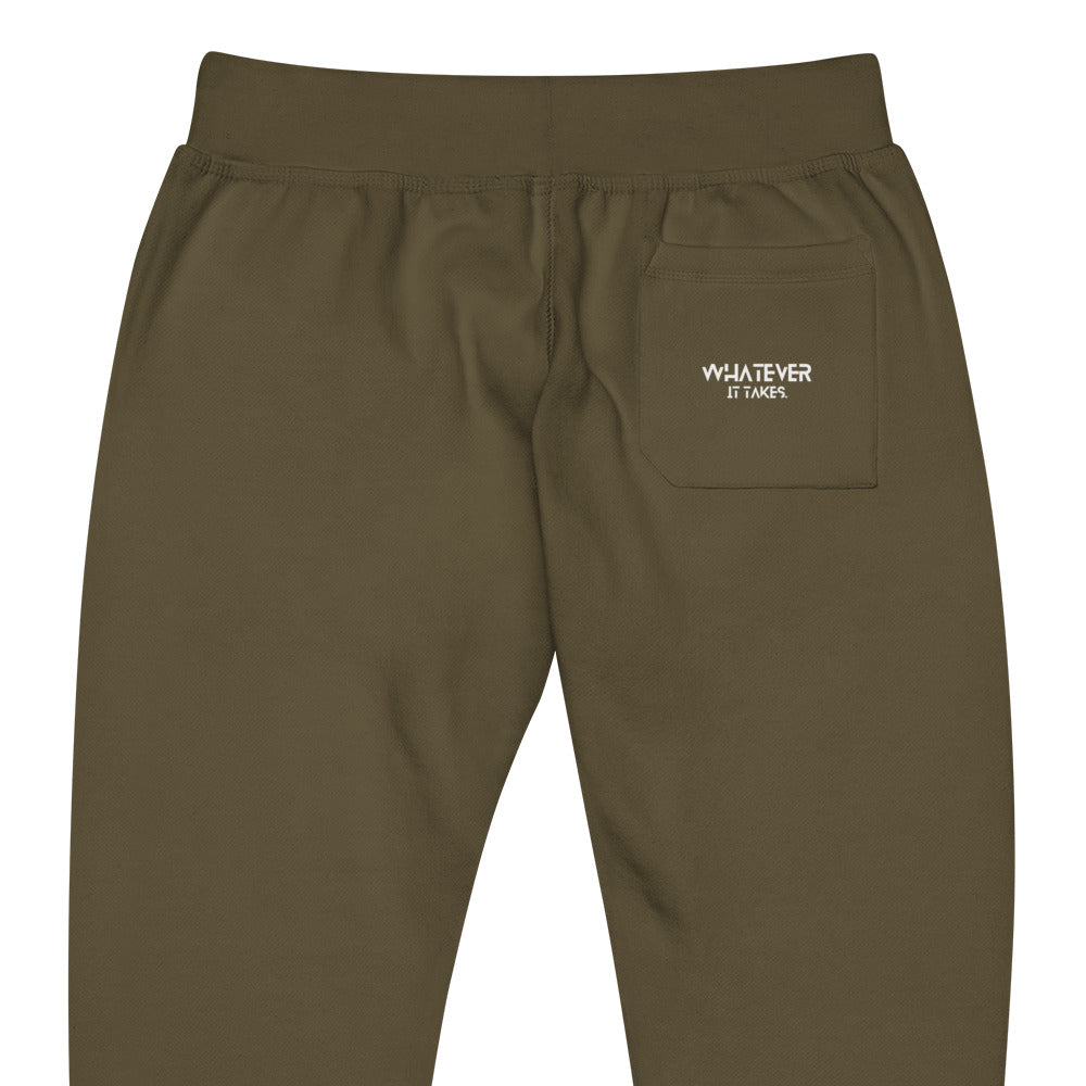 Whatever it takes (pocket) - white thread - fleece sweatpants