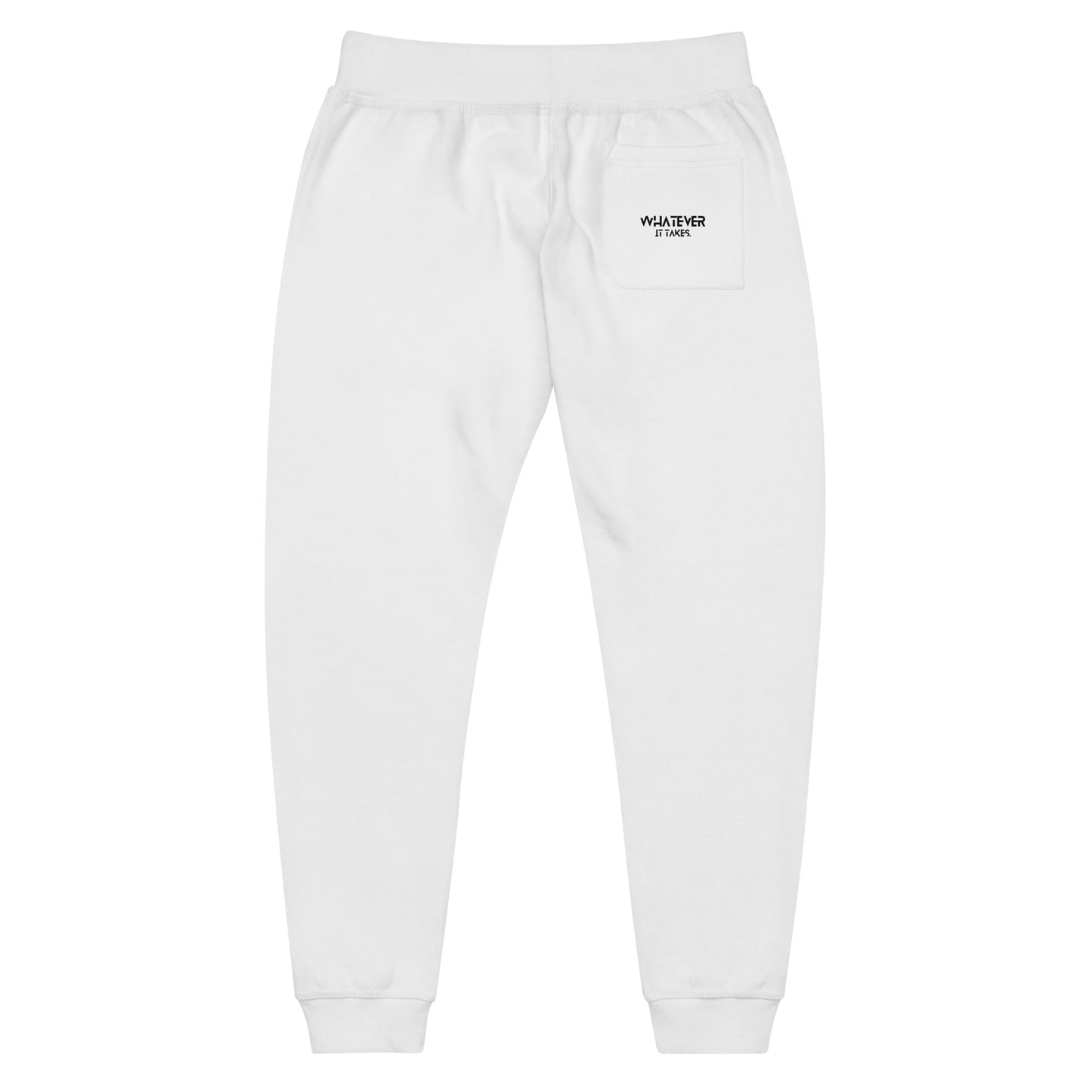 Whatever it takes (pocket) - black thread - fleece sweatpants