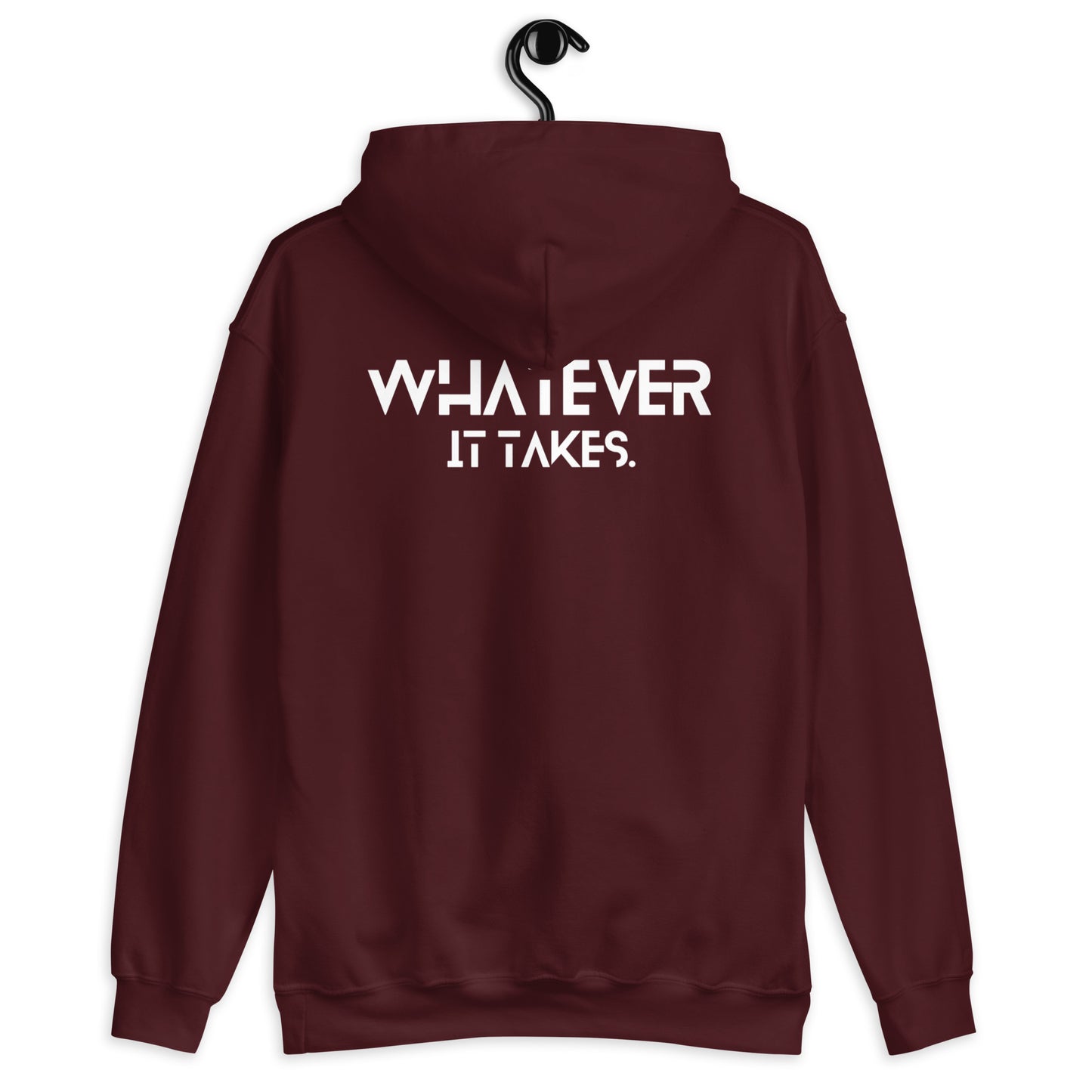 CapSol (front) / Whatever it takes (back) - white thread - Unisex Hoodie Gildan