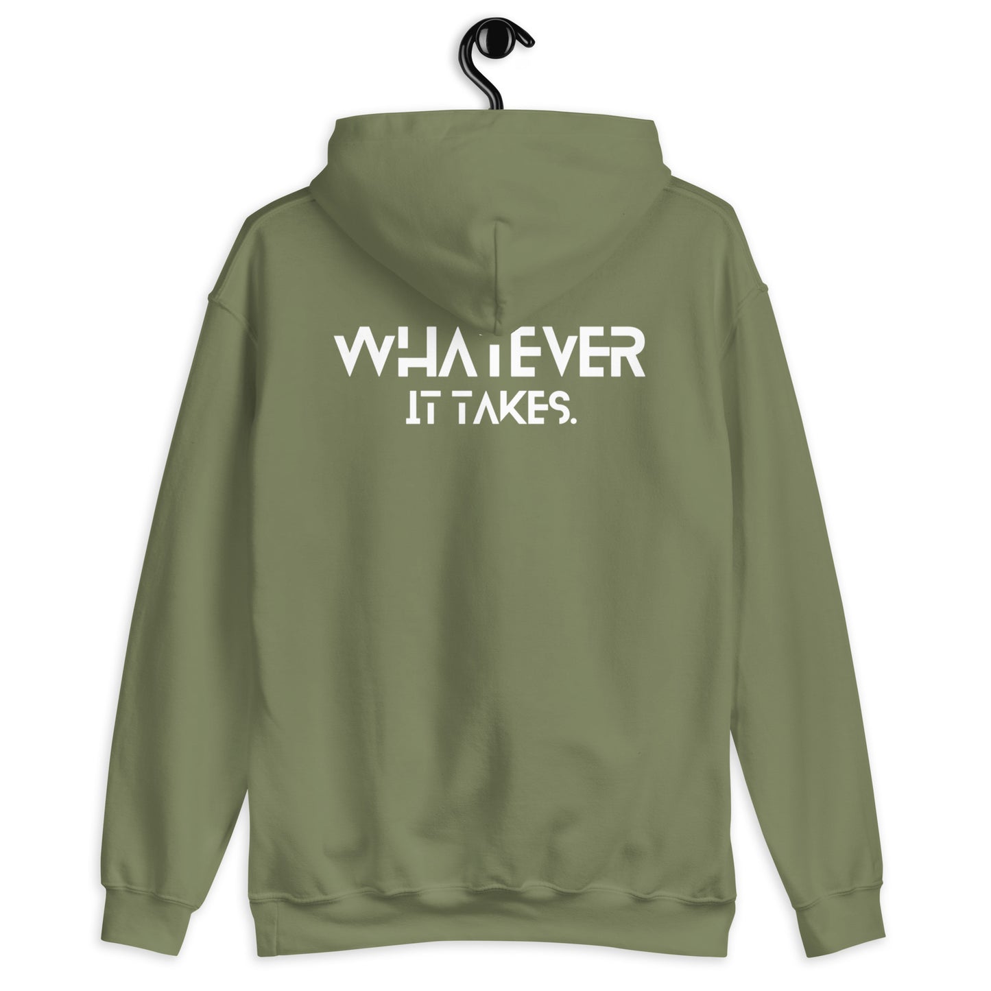 CapSol (front) / Whatever it takes (back) - white thread - Unisex Hoodie Gildan
