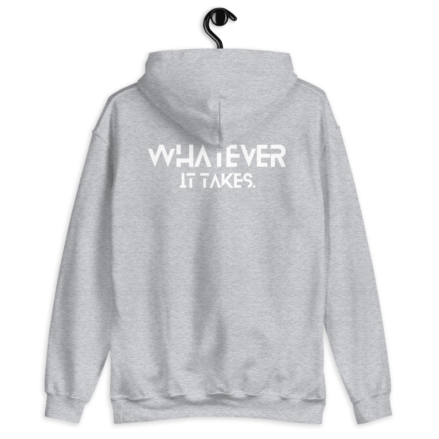 CapSol (front) / Whatever it takes (back) - white thread - Unisex Hoodie Gildan