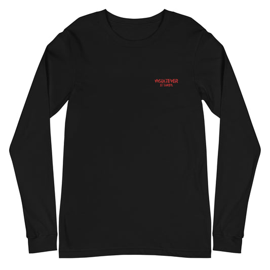 Whatever it takes (front left) - red thread - Long Sleeve