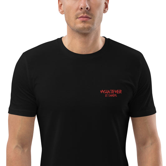 Whatever it takes (front left) - red thread - Organic cotton t-shirt