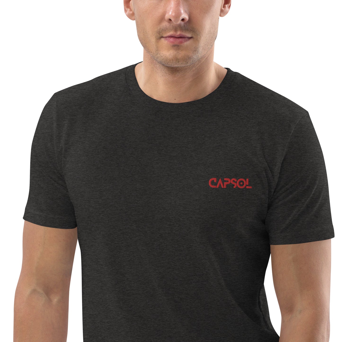 CapSol (front left) - red thread - Organic cotton t-shirt