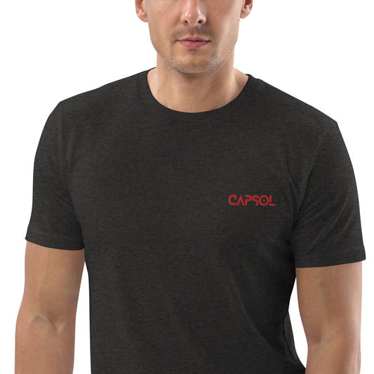 CapSol (front left) - red thread - Organic cotton t-shirt