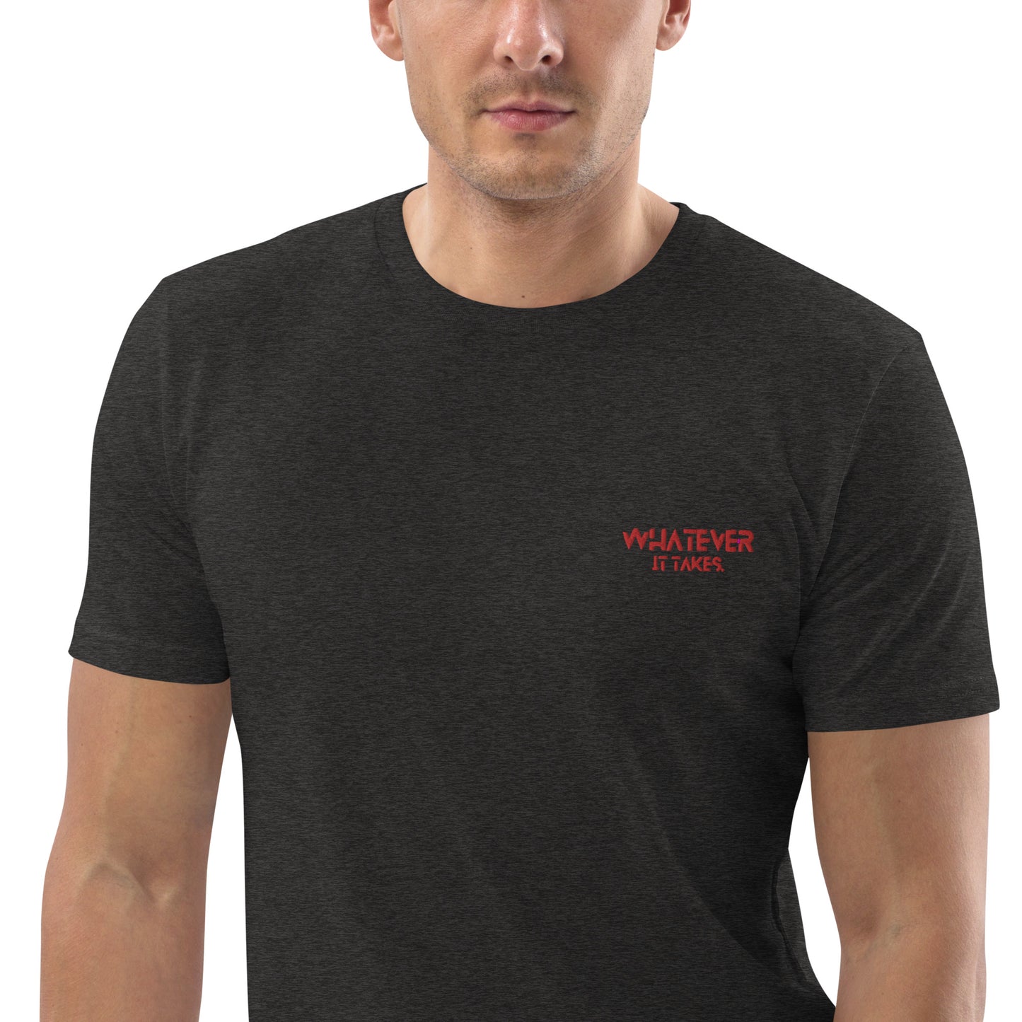 Whatever it takes (front left) - red thread - Organic cotton t-shirt