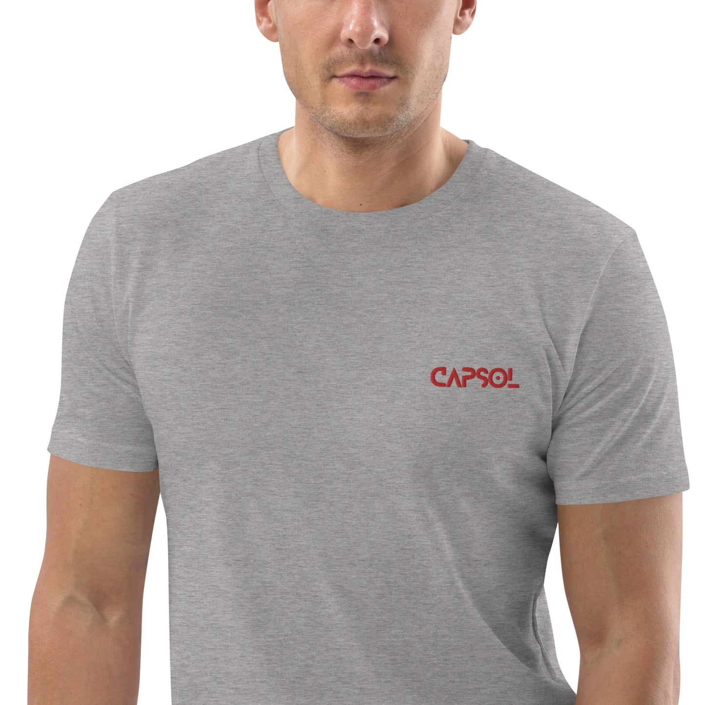 CapSol (front left) - red thread - Organic cotton t-shirt