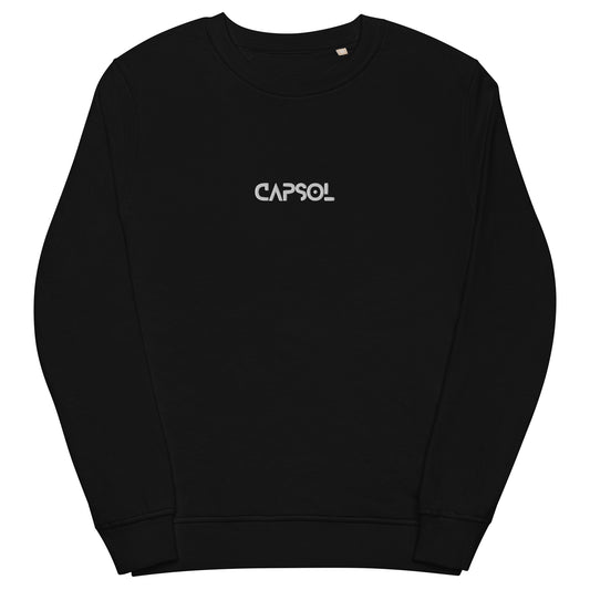 CapSol (front) - white thread - Unisex organic sweatshirt