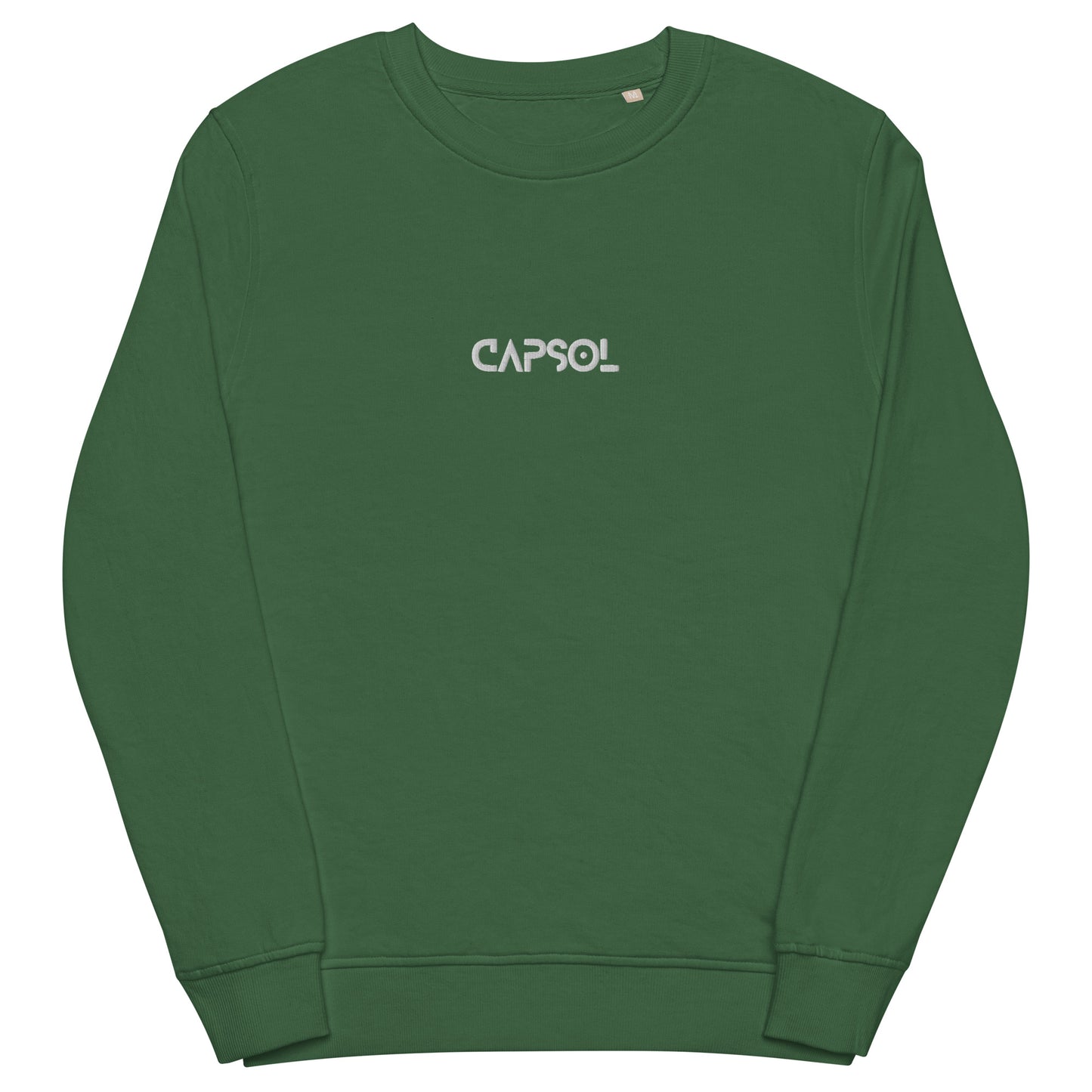 CapSol (front) - white thread - Unisex organic sweatshirt