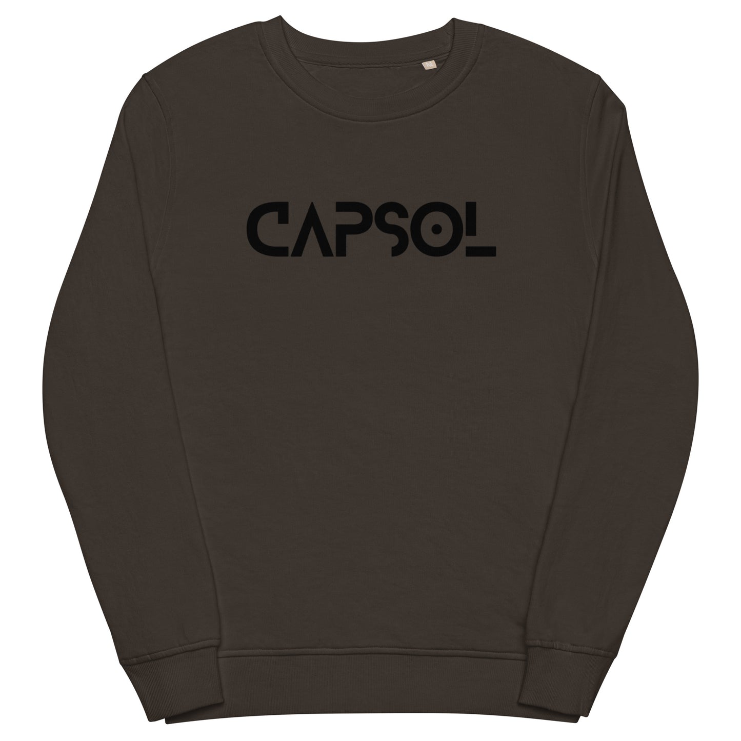 CapSol (front) - black text - Unisex organic sweatshirt