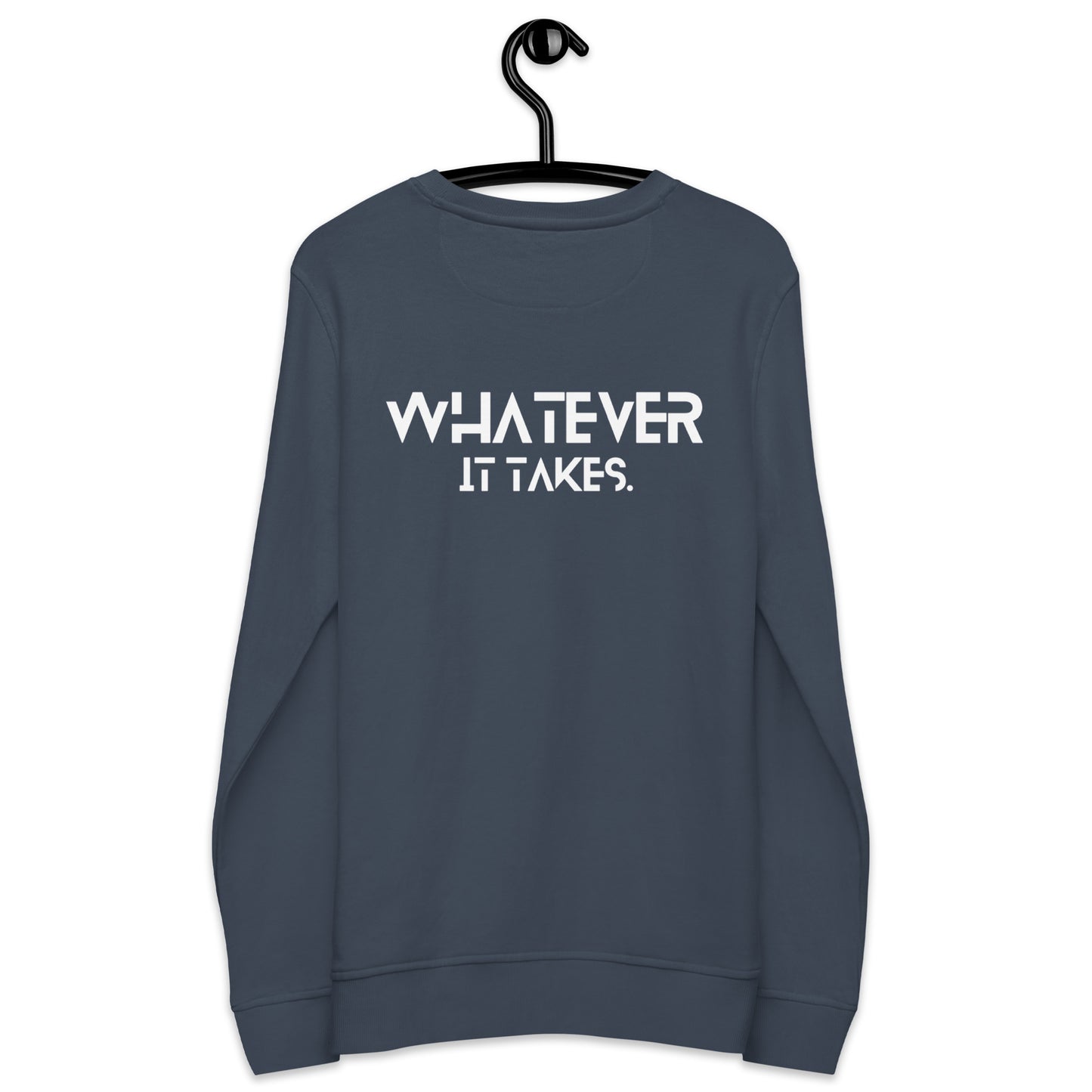 CapSol (front) / Whatever it takes (back) - white text - Unisex organic sweatshirt