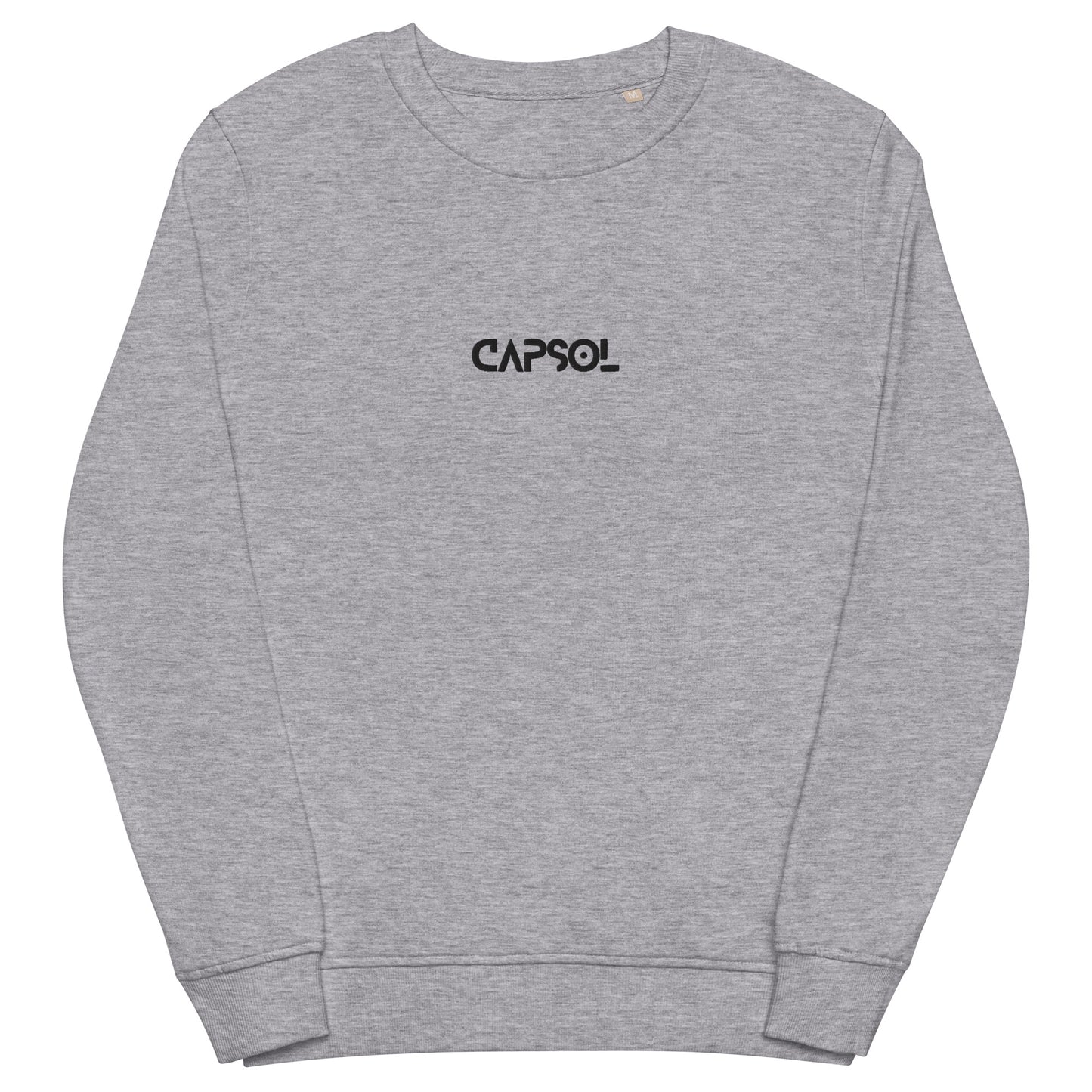 CapSol (front) - black thread - Unisex organic sweatshirt