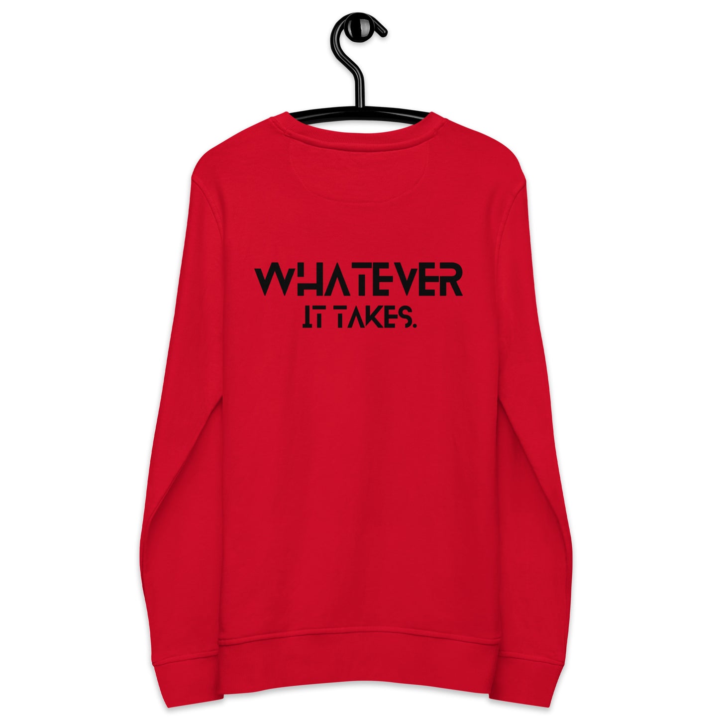 CapSol (front) / Whatever it takes (back) - black text - Unisex organic sweatshirt