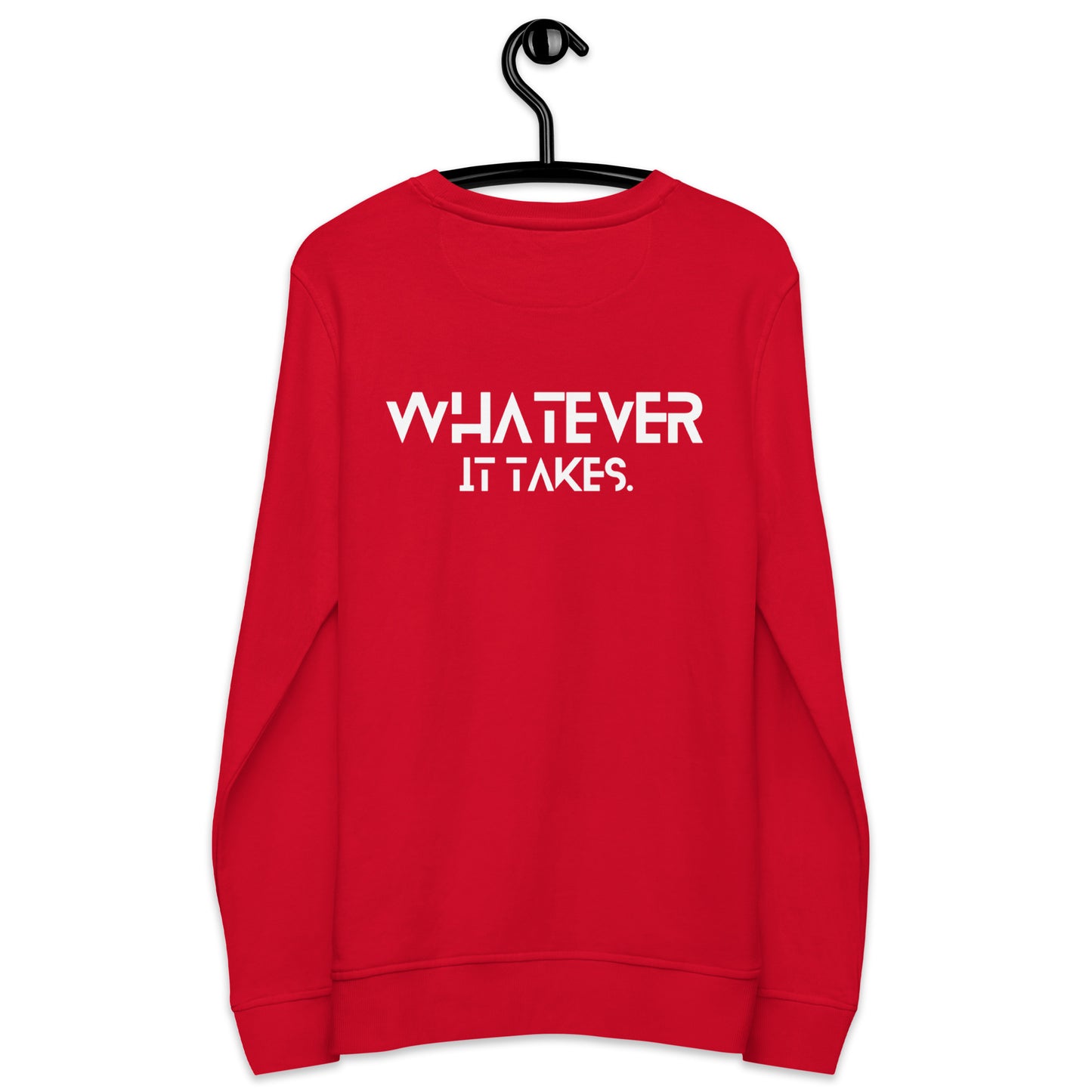 CapSol (front) / Whatever it takes (back) - white text - Unisex organic sweatshirt