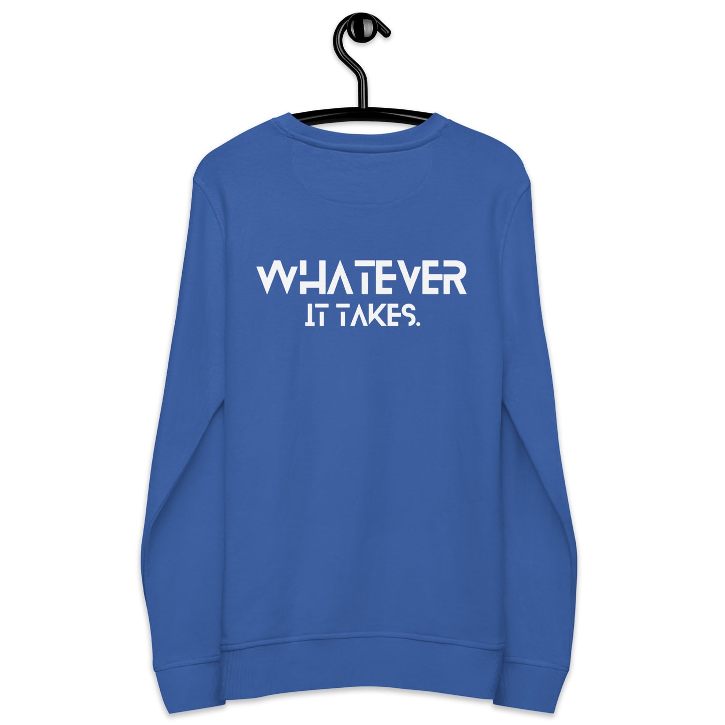 CapSol (front) / Whatever it takes (back) - white text - Unisex organic sweatshirt