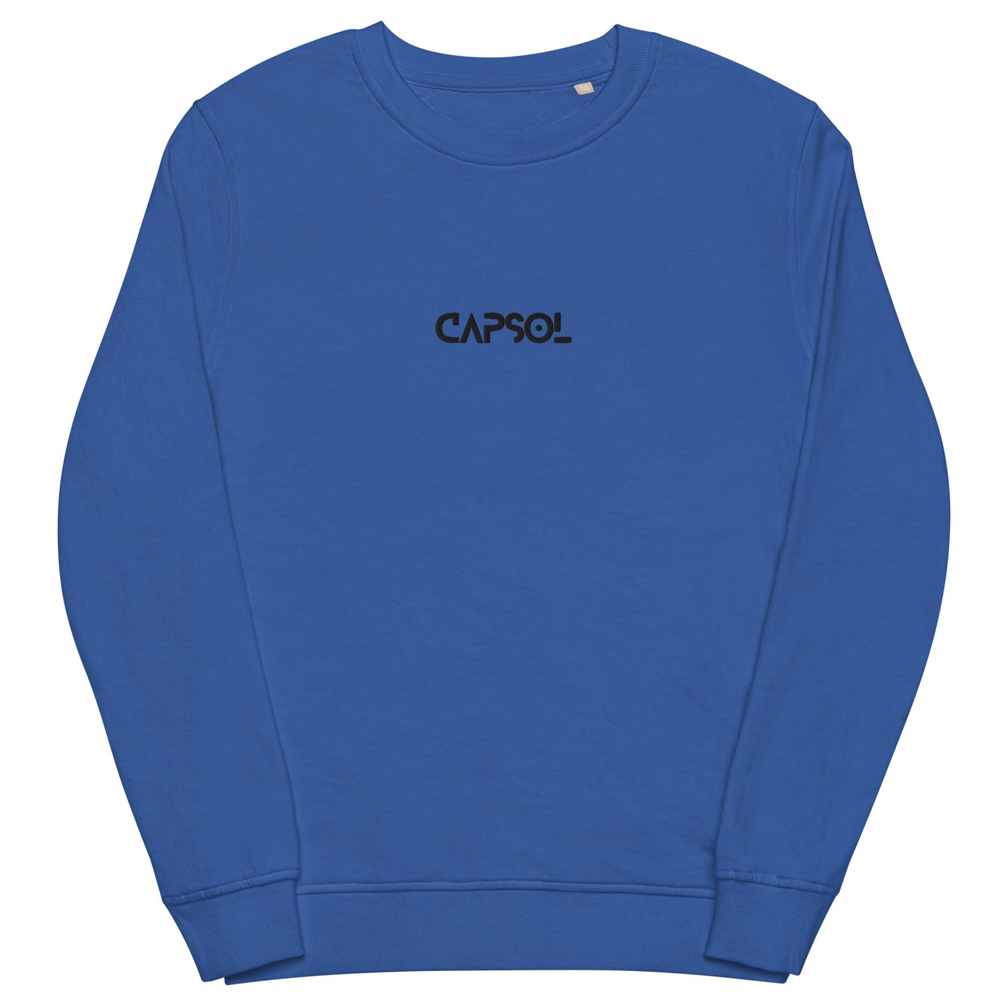 CapSol (front) - black thread - Unisex organic sweatshirt