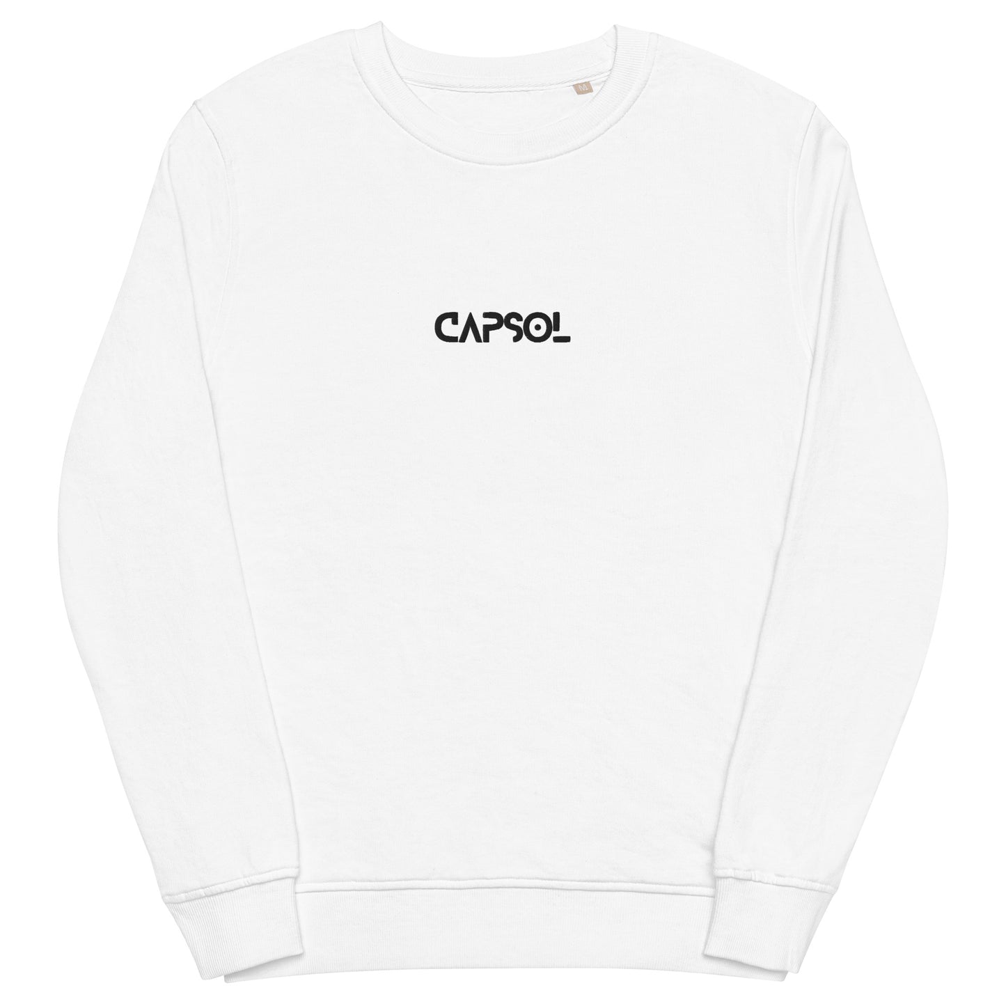 CapSol (front) - black thread - Unisex organic sweatshirt