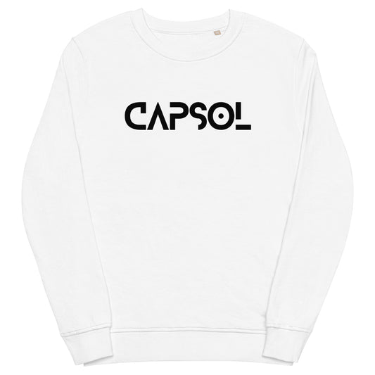 CapSol (front) - black text - Unisex organic sweatshirt