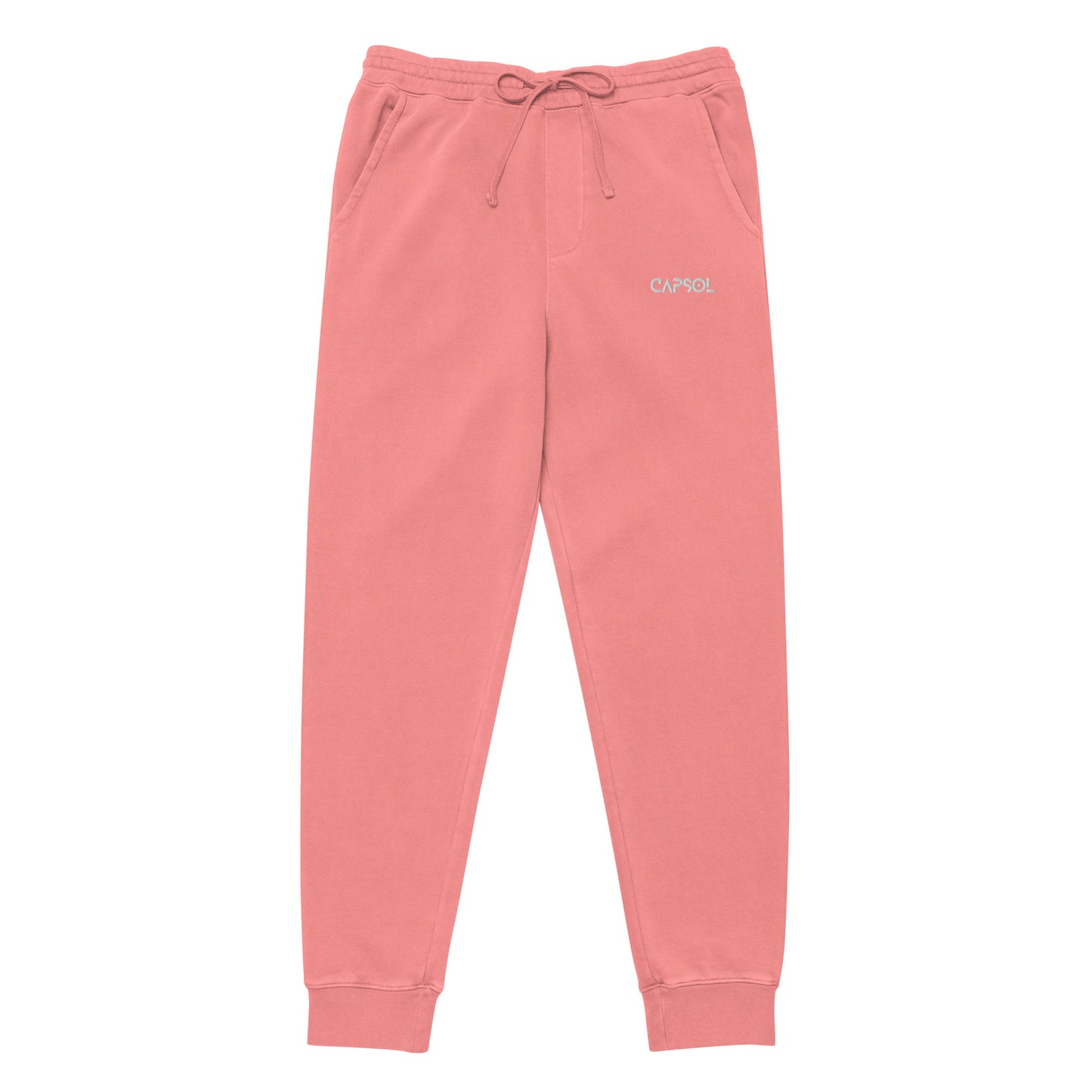 CapSol (front left) - white thread - Unisex pigment-dyed sweatpants INDEPENDENT