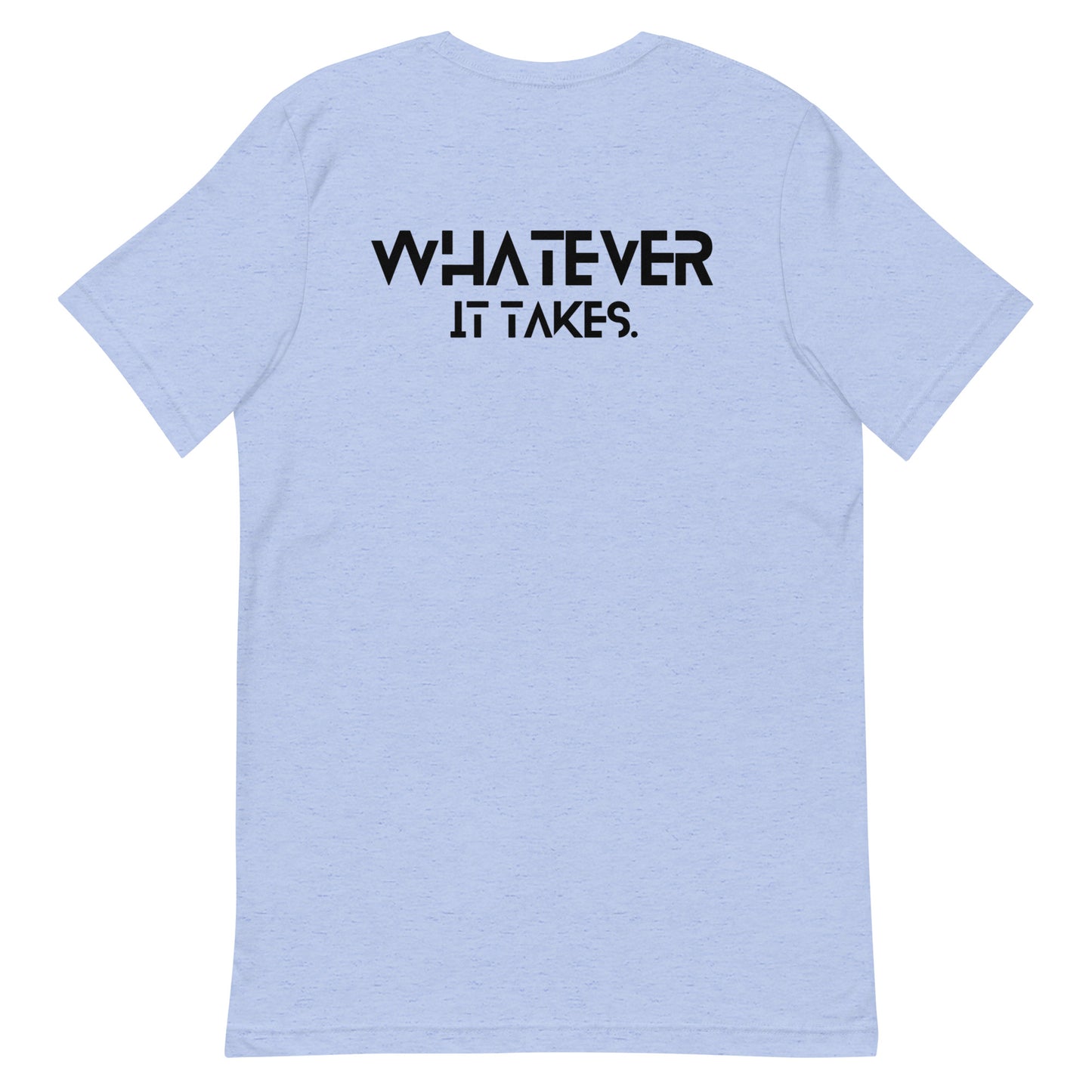 CapSol (front) / Whatever it takes (back) - black text - Unisex t-shirt - Heather