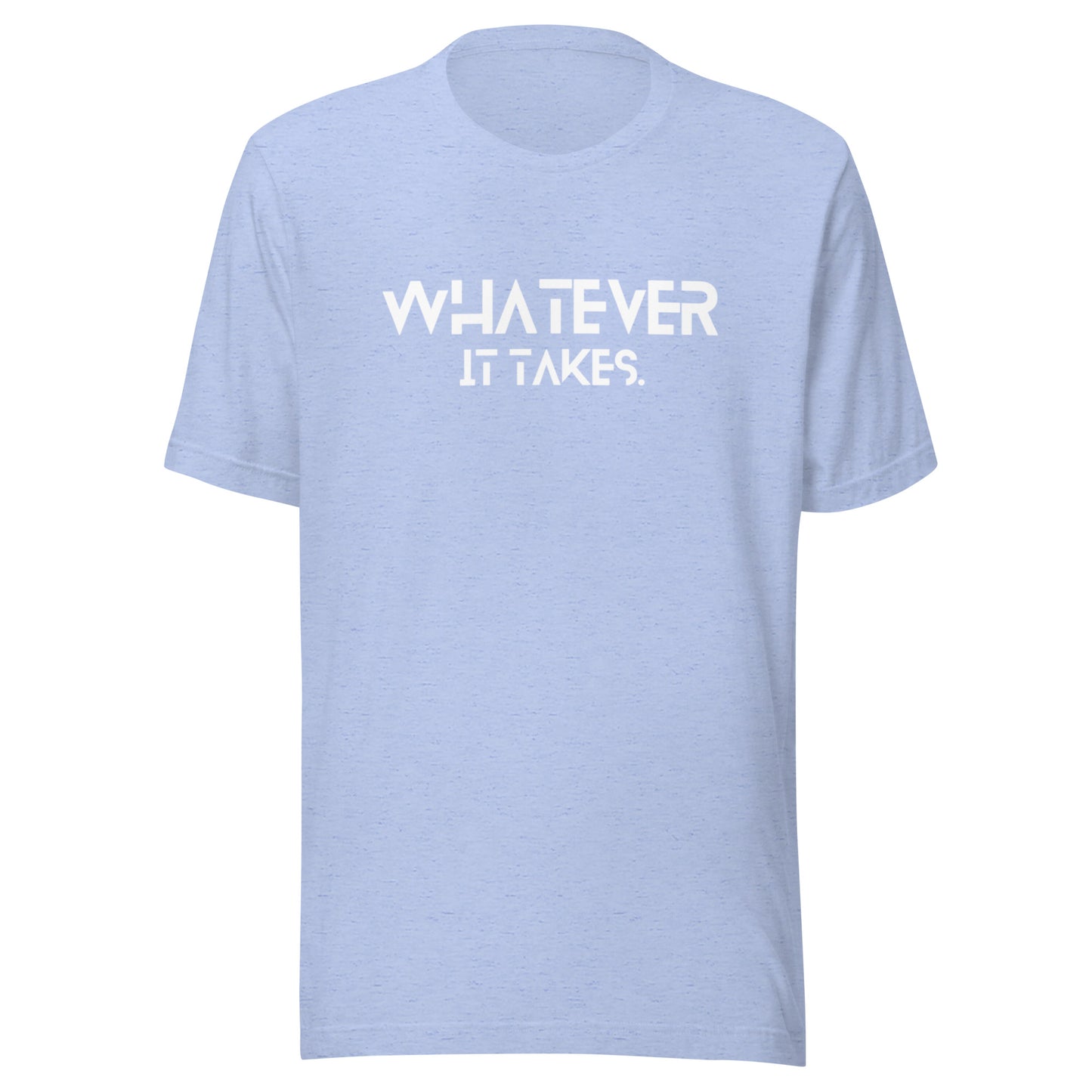 Whatever it takes (front) / CapSol (back) - white text - Unisex t-shirt - Heather