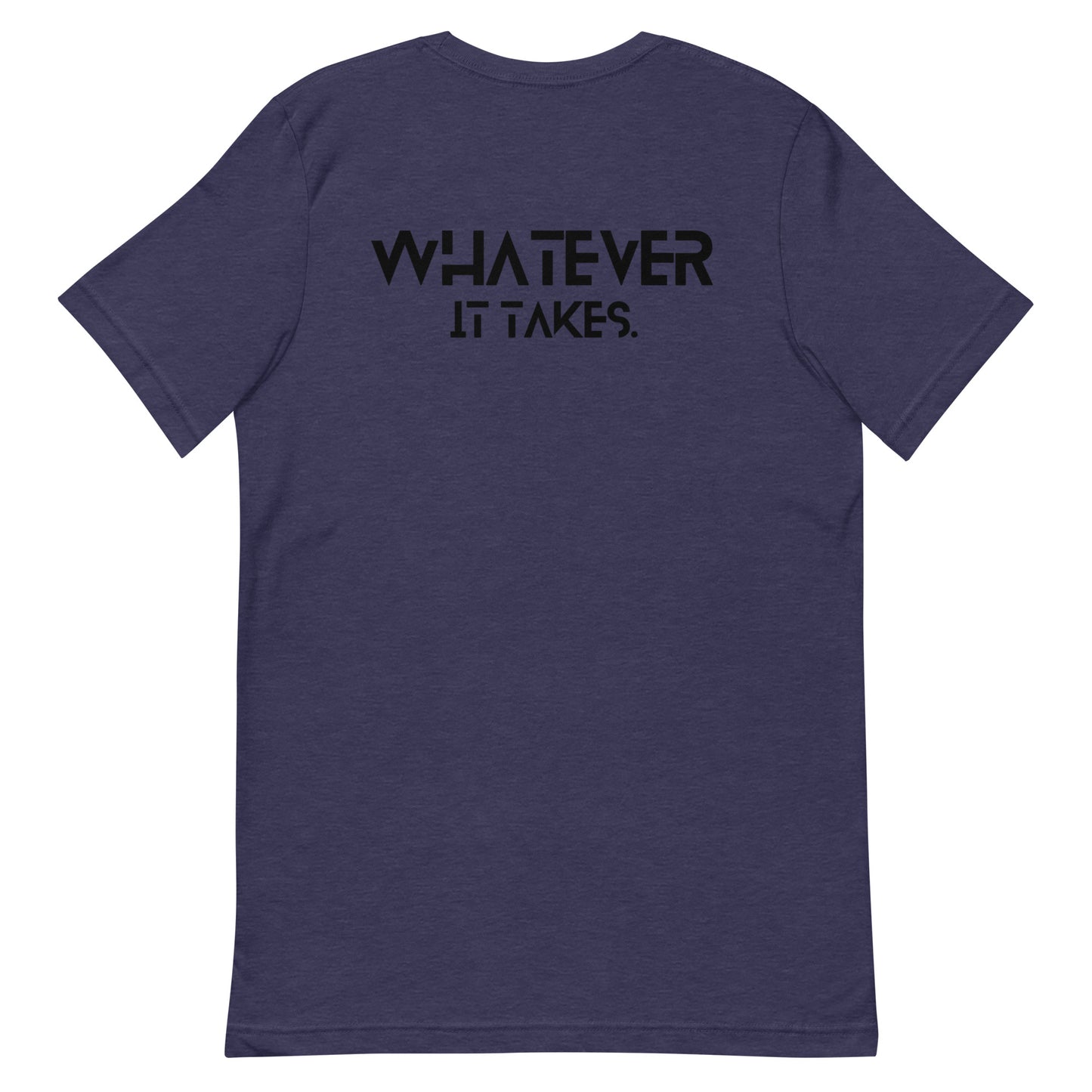 CapSol (front) / Whatever it takes (back) - black text - Unisex t-shirt - Heather