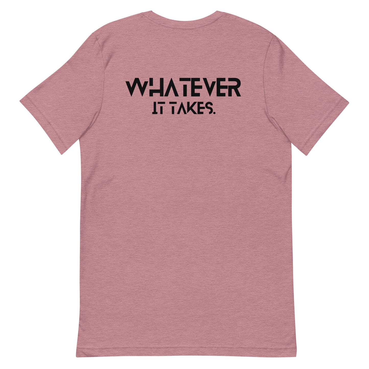 CapSol (front) / Whatever it takes (back) - black text - Unisex t-shirt - Heather