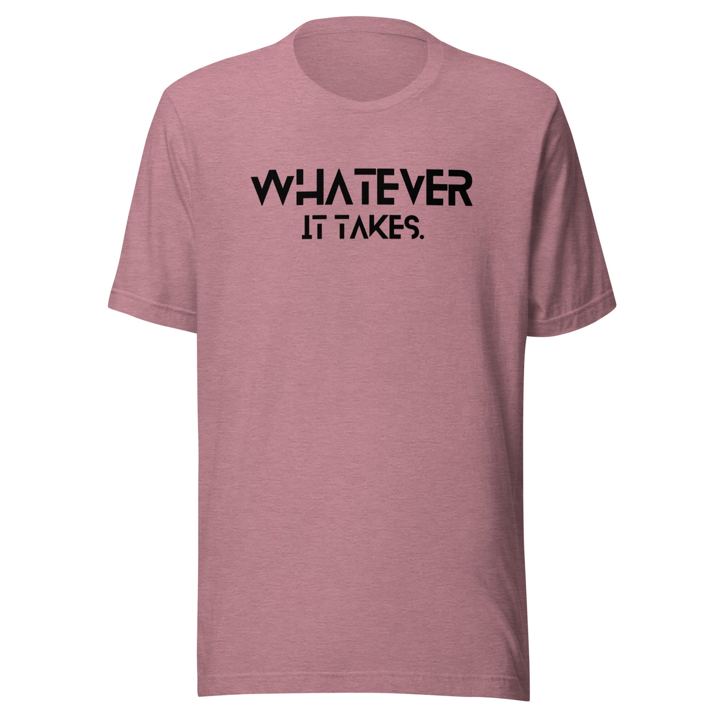 Whatever it takes (front) / CapSol (back) - black text - Unisex t-shirt - Heather