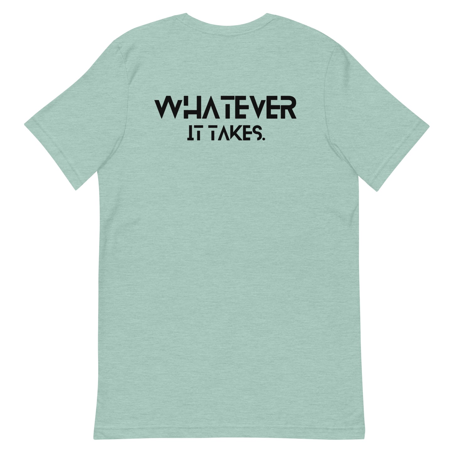 CapSol (front) / Whatever it takes (back) - black text - Unisex t-shirt - Heather