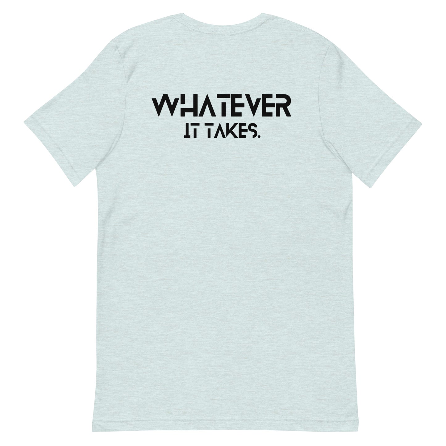 CapSol (front) / Whatever it takes (back) - black text - Unisex t-shirt - Heather