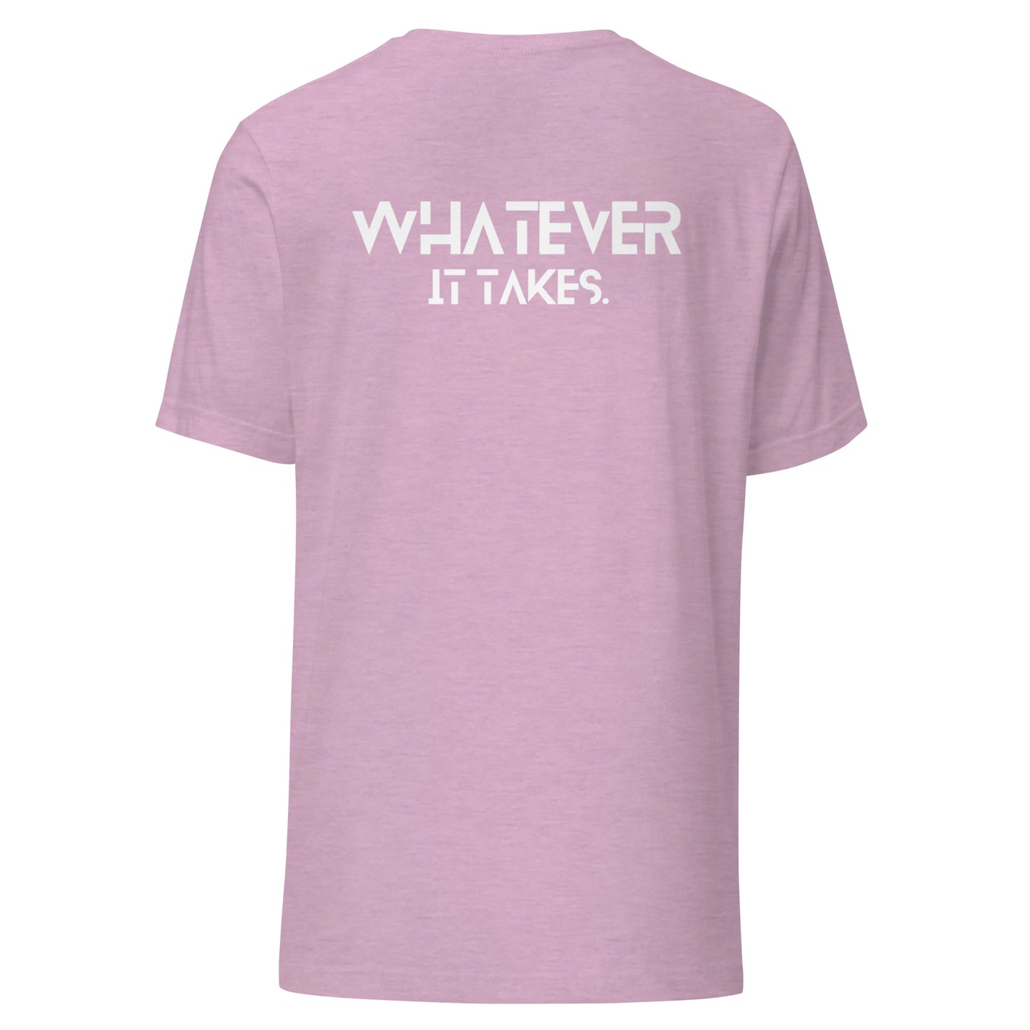 CapSol (front) / Whatever it takes (back) - white text - Unisex t-shirt - Heather