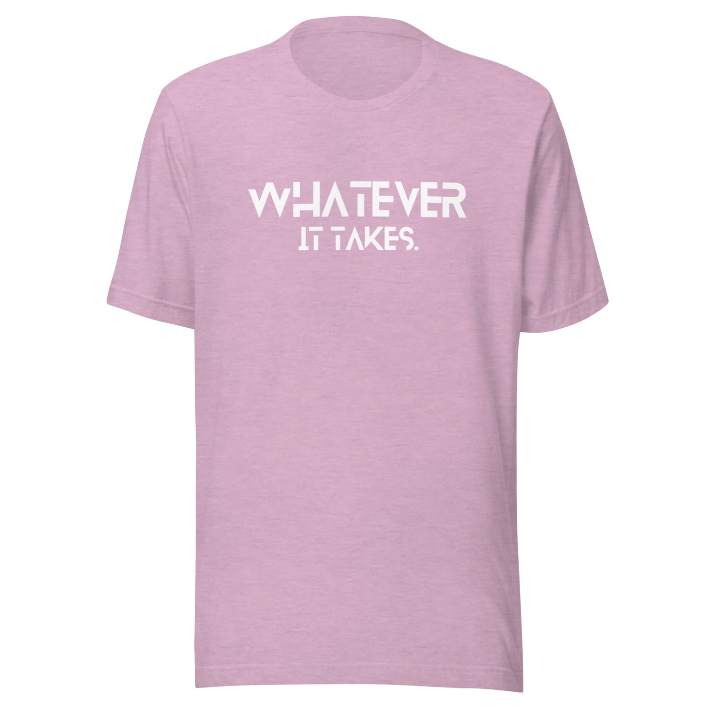 Whatever it takes (front) / CapSol (back) - white text - Unisex t-shirt - Heather