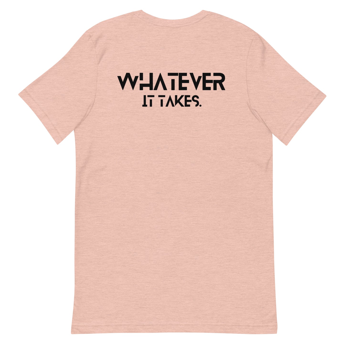 CapSol (front) / Whatever it takes (back) - black text - Unisex t-shirt - Heather