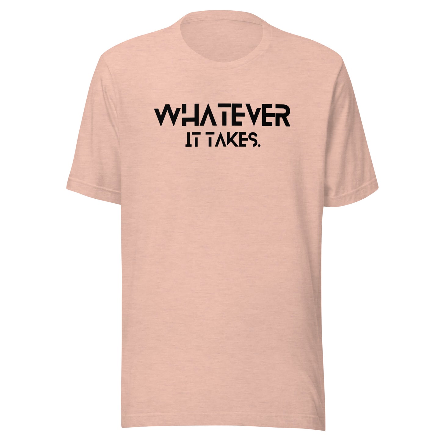 Whatever it takes (front) / CapSol (back) - black text - Unisex t-shirt - Heather