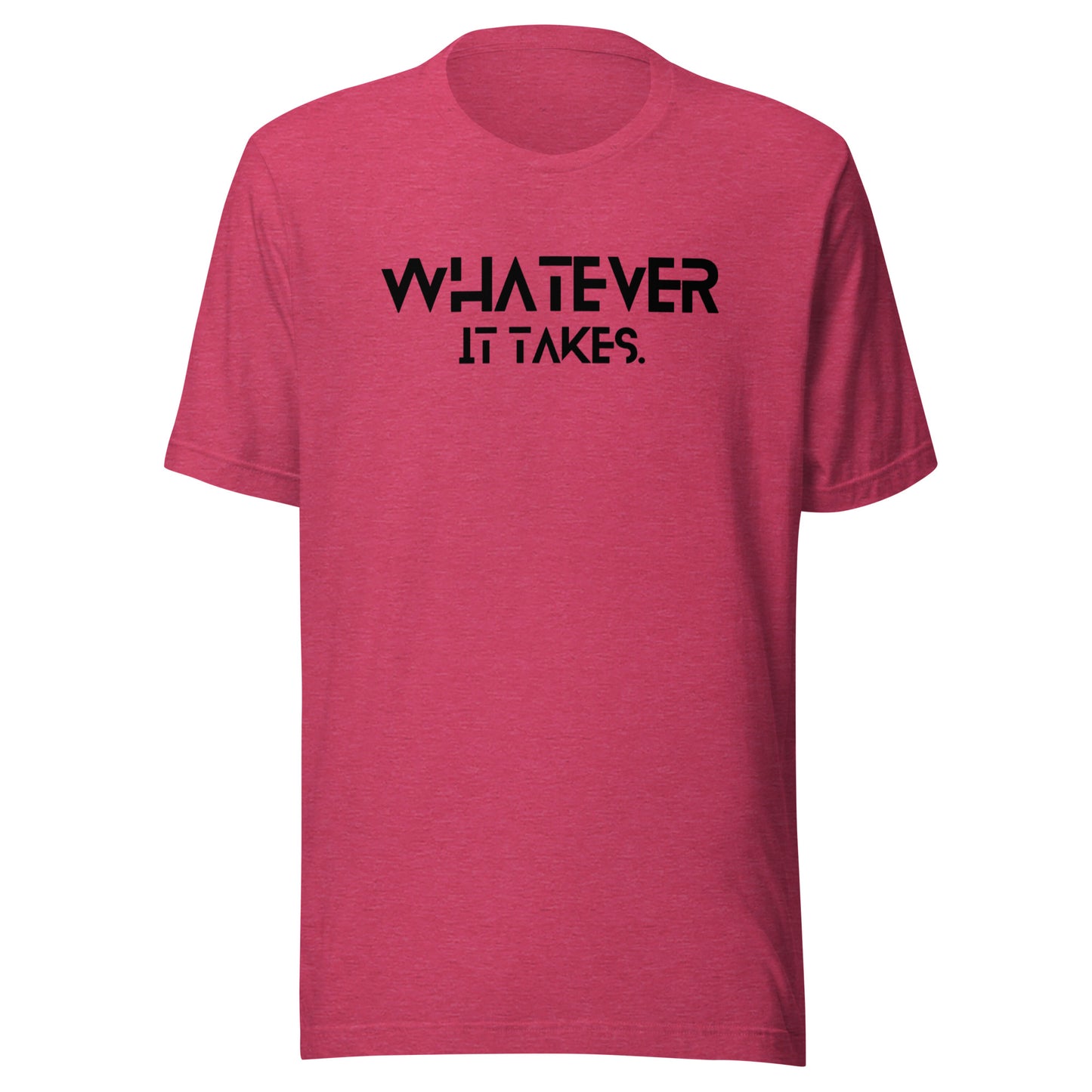 Whatever it takes (front) / CapSol (back) - black text - Unisex t-shirt - Heather