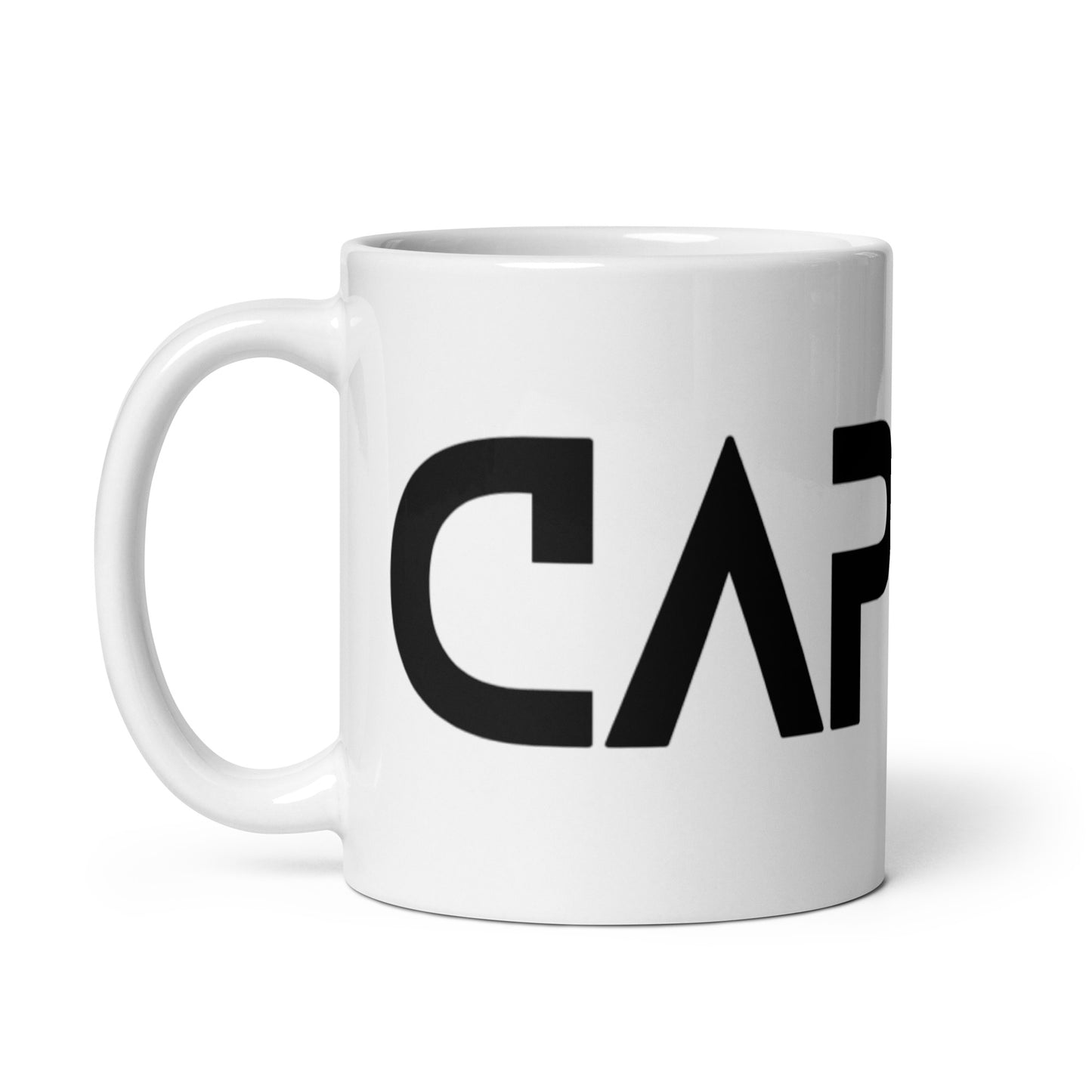 CapSol - black text - White glossy mug