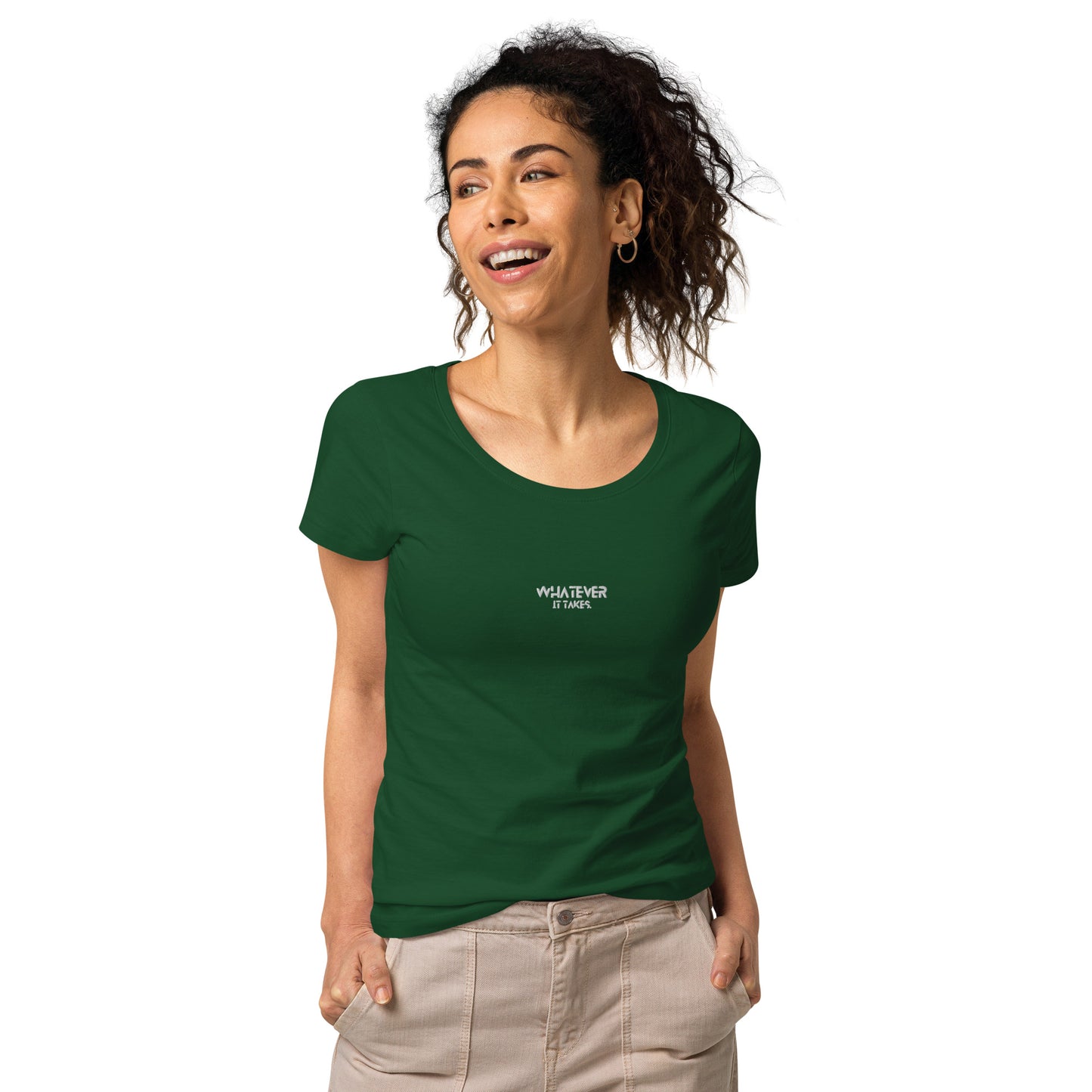Whatever it takes (front) - white thread - Women’s basic organic t-shirt