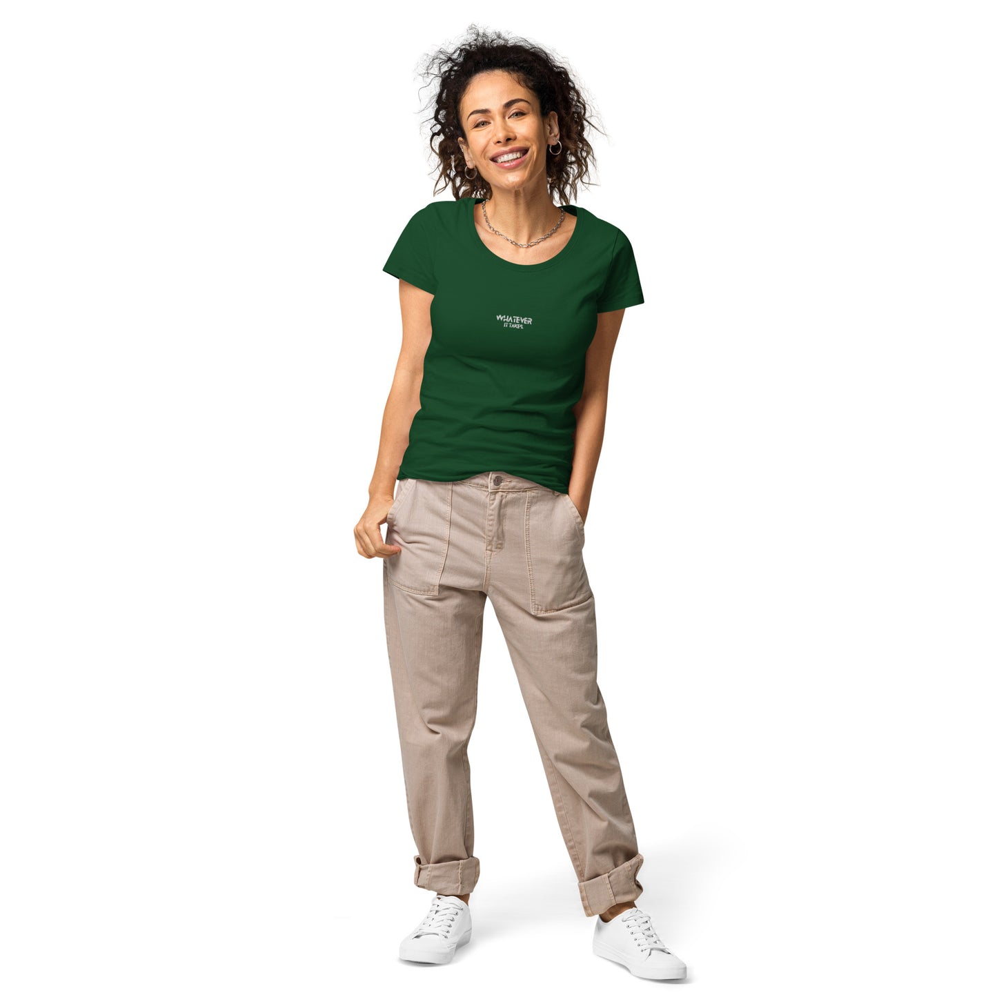 Whatever it takes (front) - white thread - Women’s basic organic t-shirt