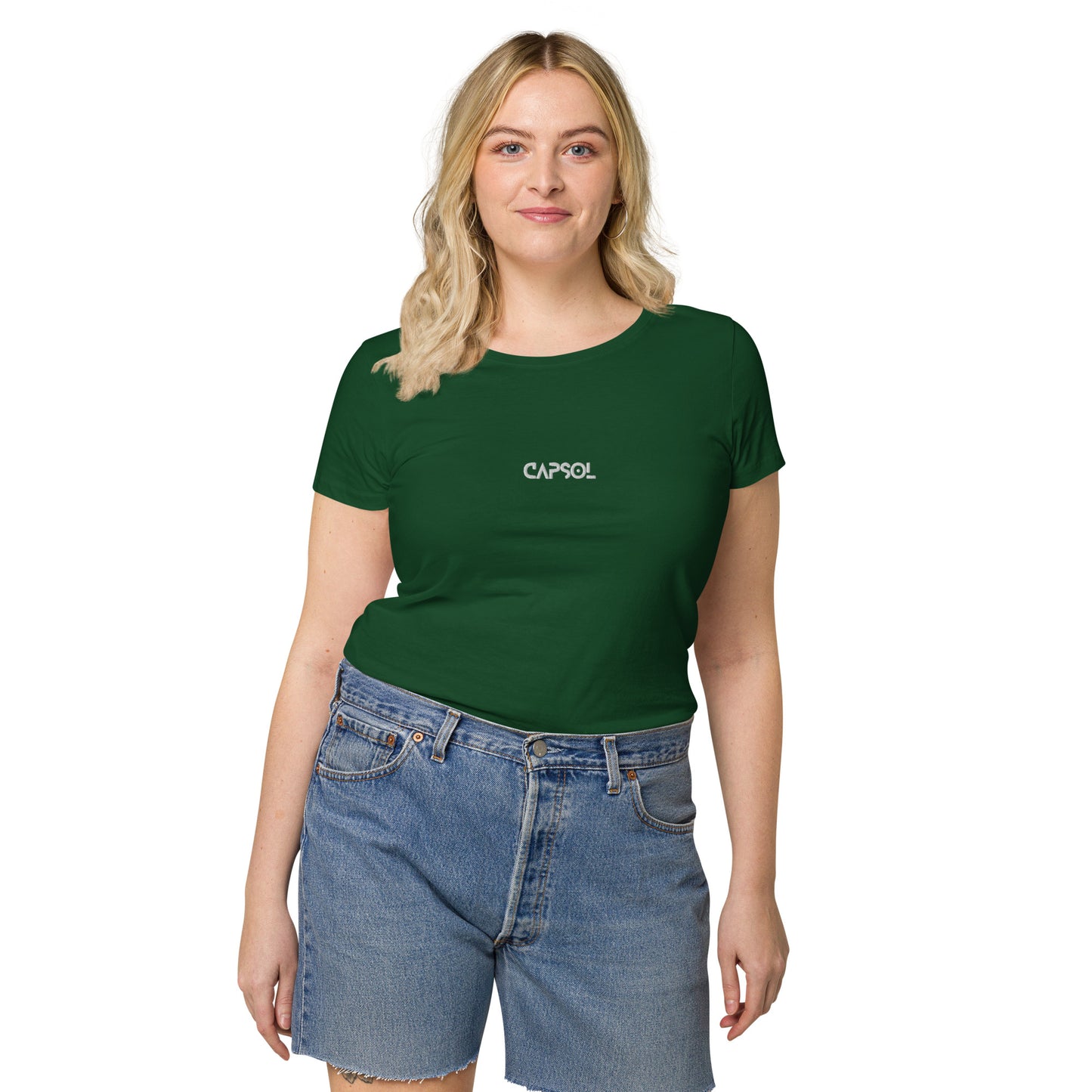 CapSol (front) - white thread - Women’s basic organic t-shirt