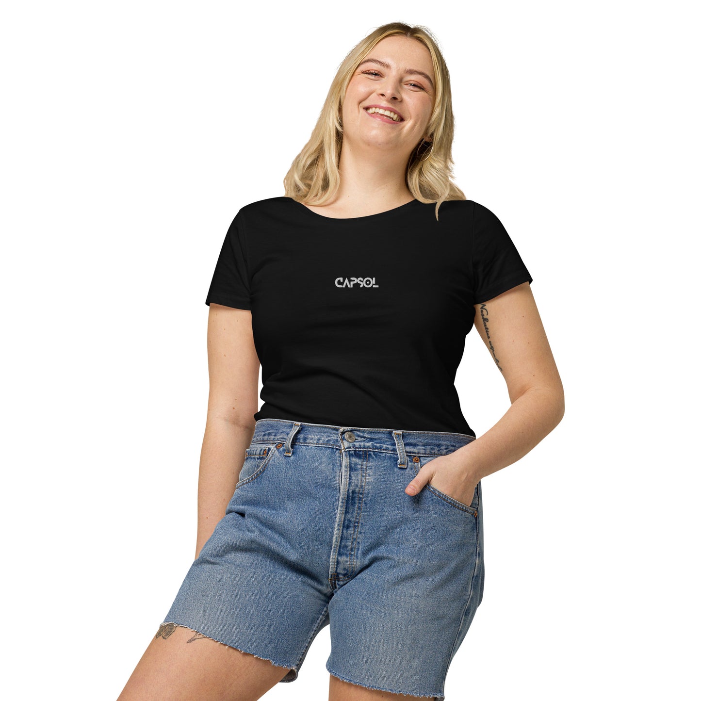 CapSol (front) - white thread - Women’s basic organic t-shirt